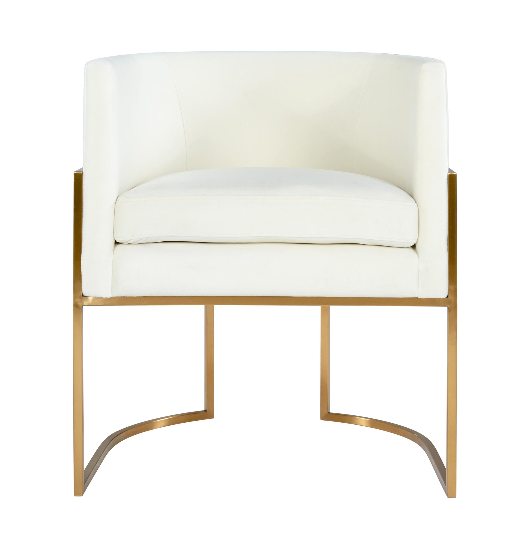 Giselle Performance Velvet Dining Chair with Gold Base