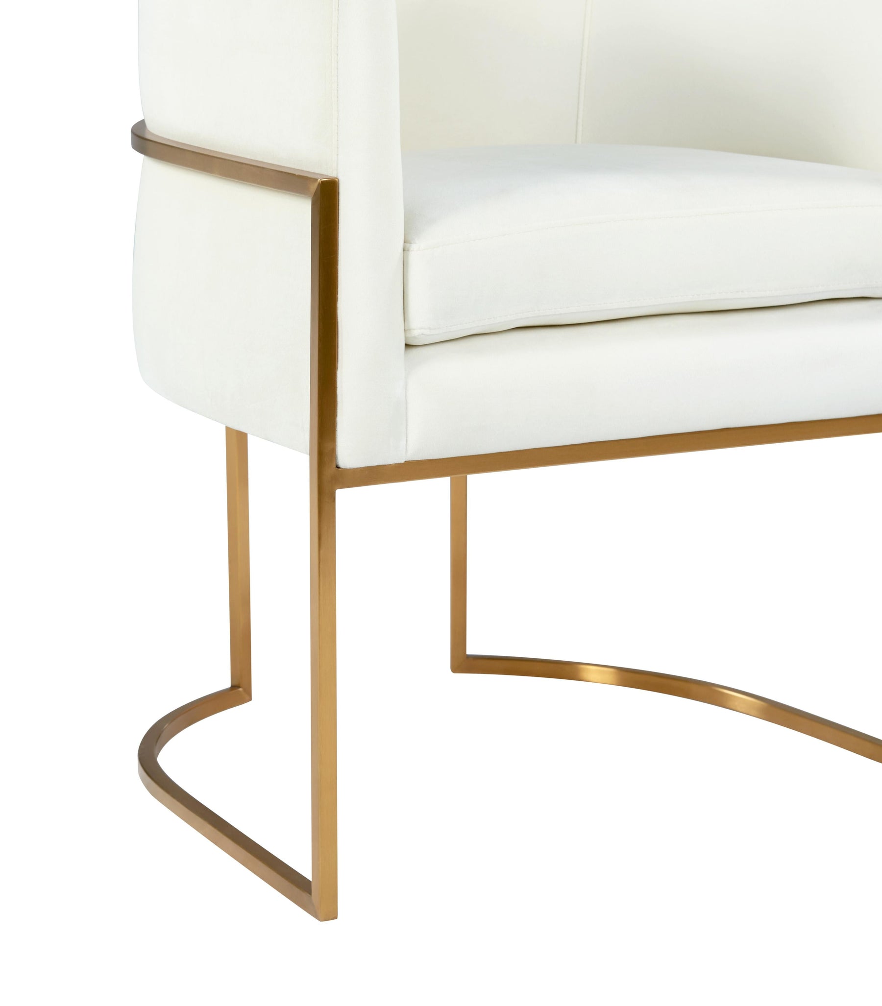 Giselle Performance Velvet Dining Chair with Gold Base