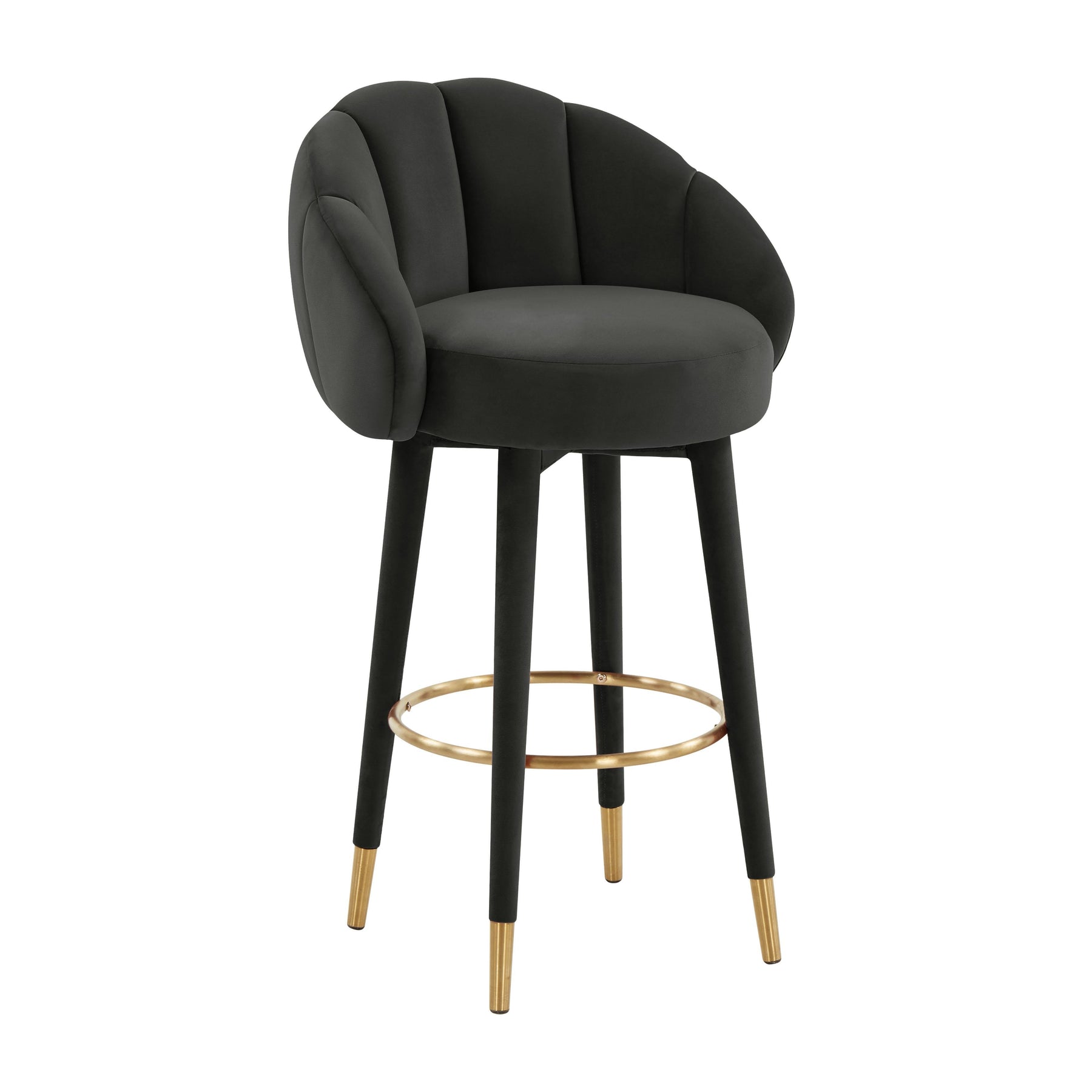 Myla Performance Velvet Swivel Stool