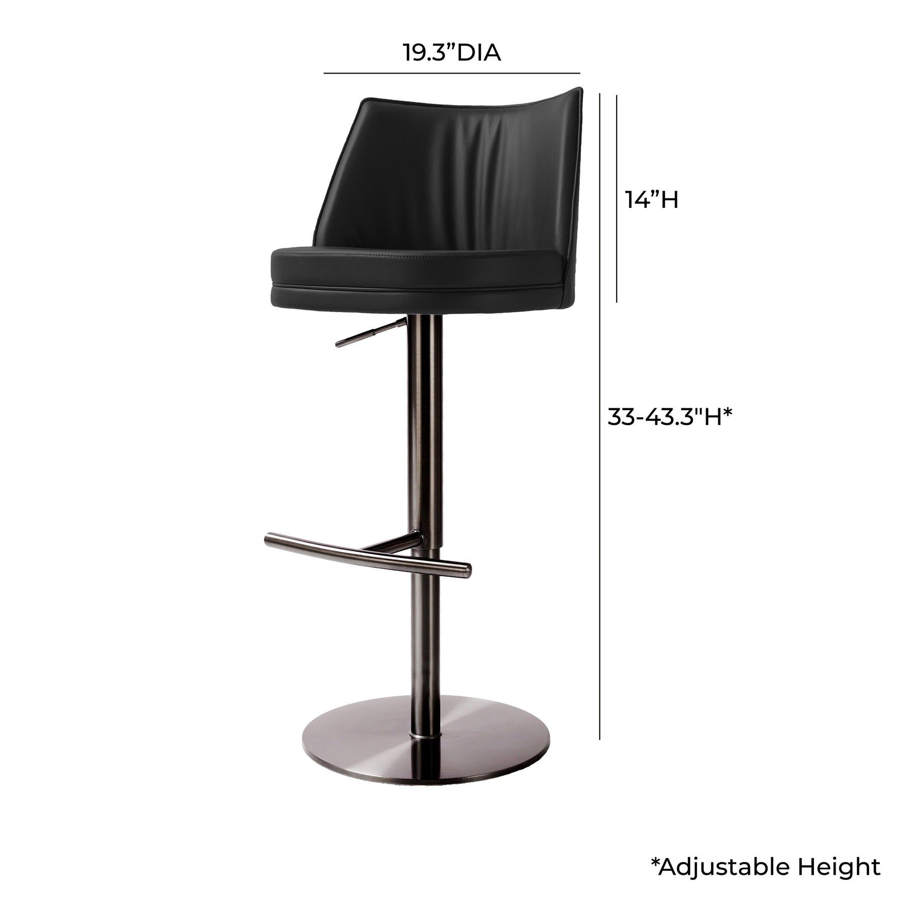 Gala Performance Vegan Leather Adjustable Stool