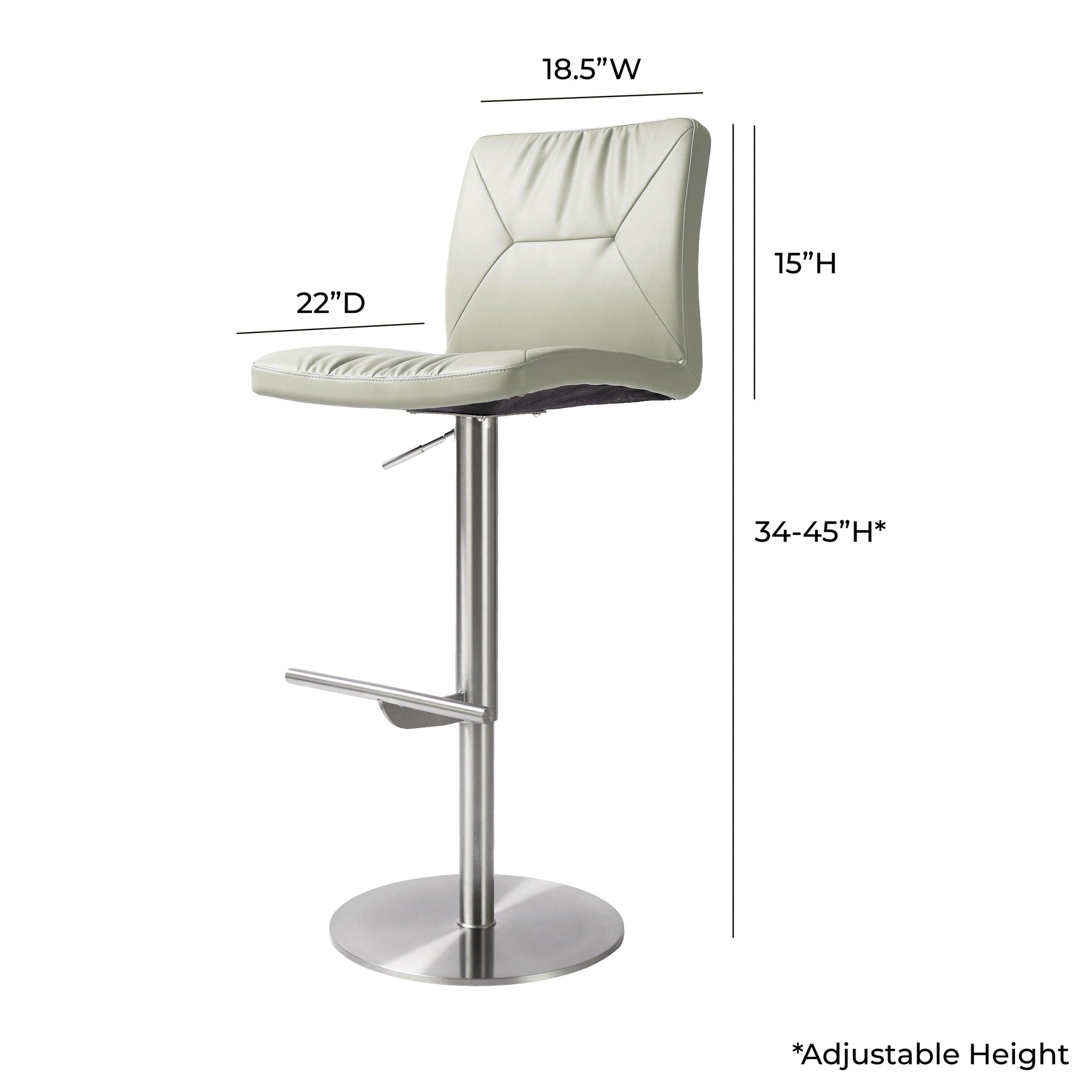 Paddy Performance Vegan Leather Adjustable Stool
