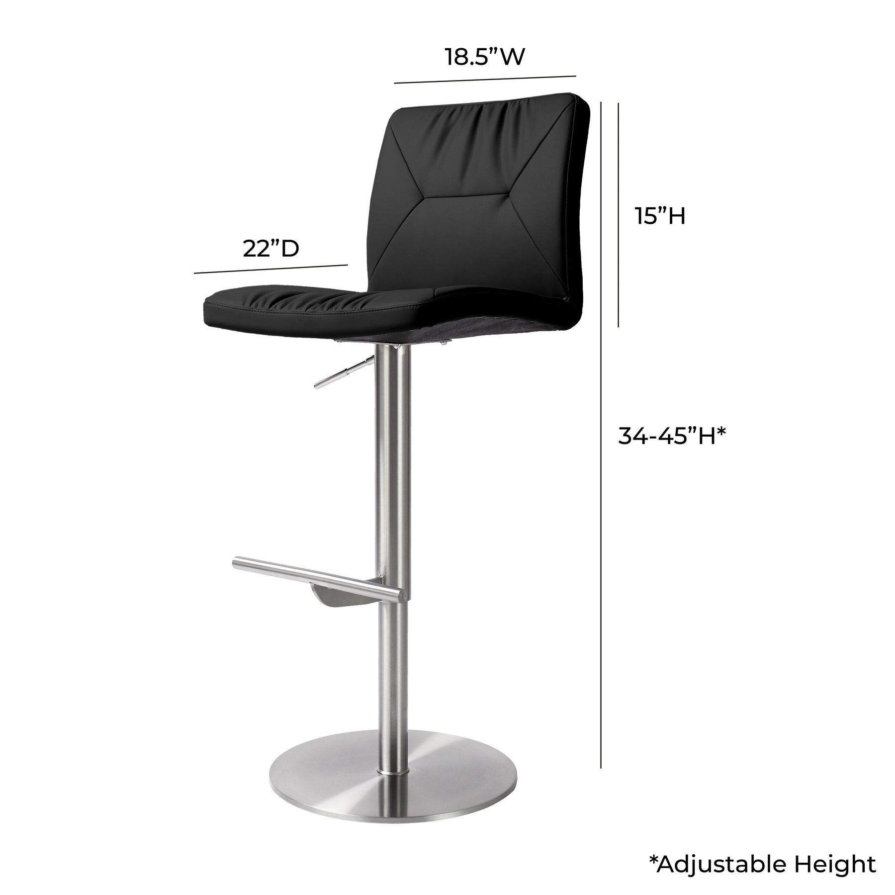 Paddy Performance Vegan Leather Adjustable Stool