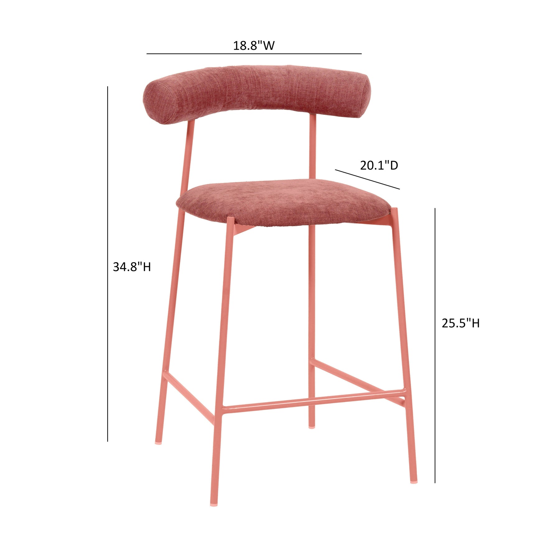 Liliana Performance Velvet Stool