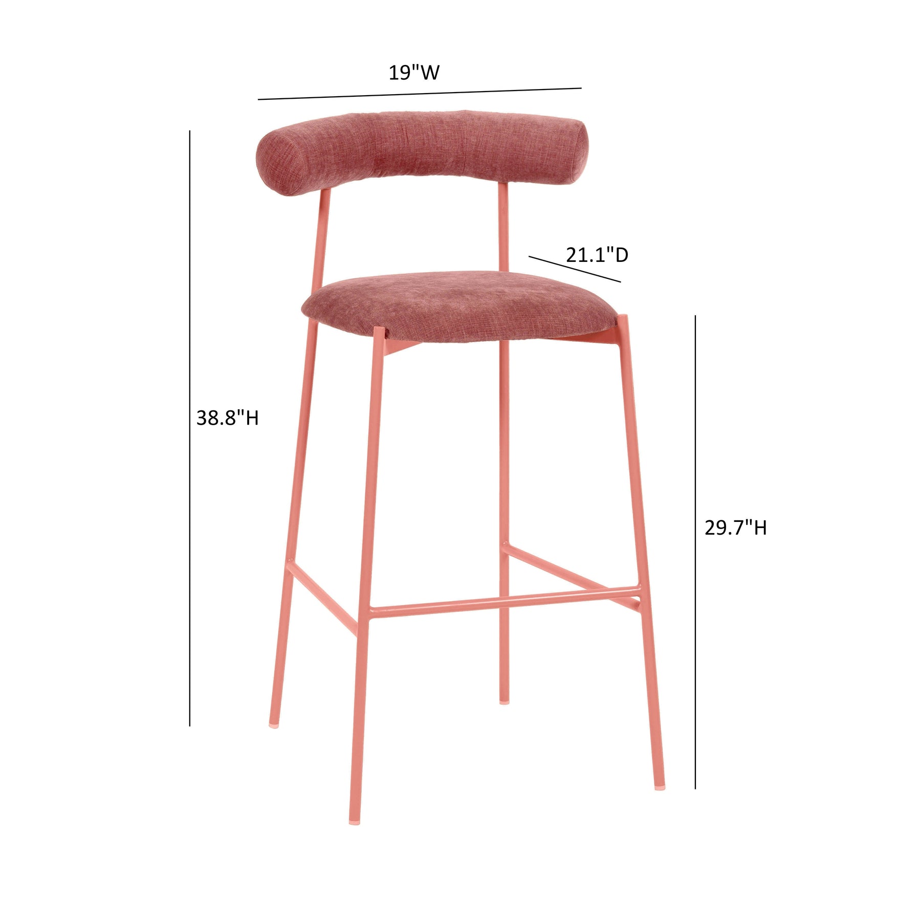Liliana Performance Velvet Stool