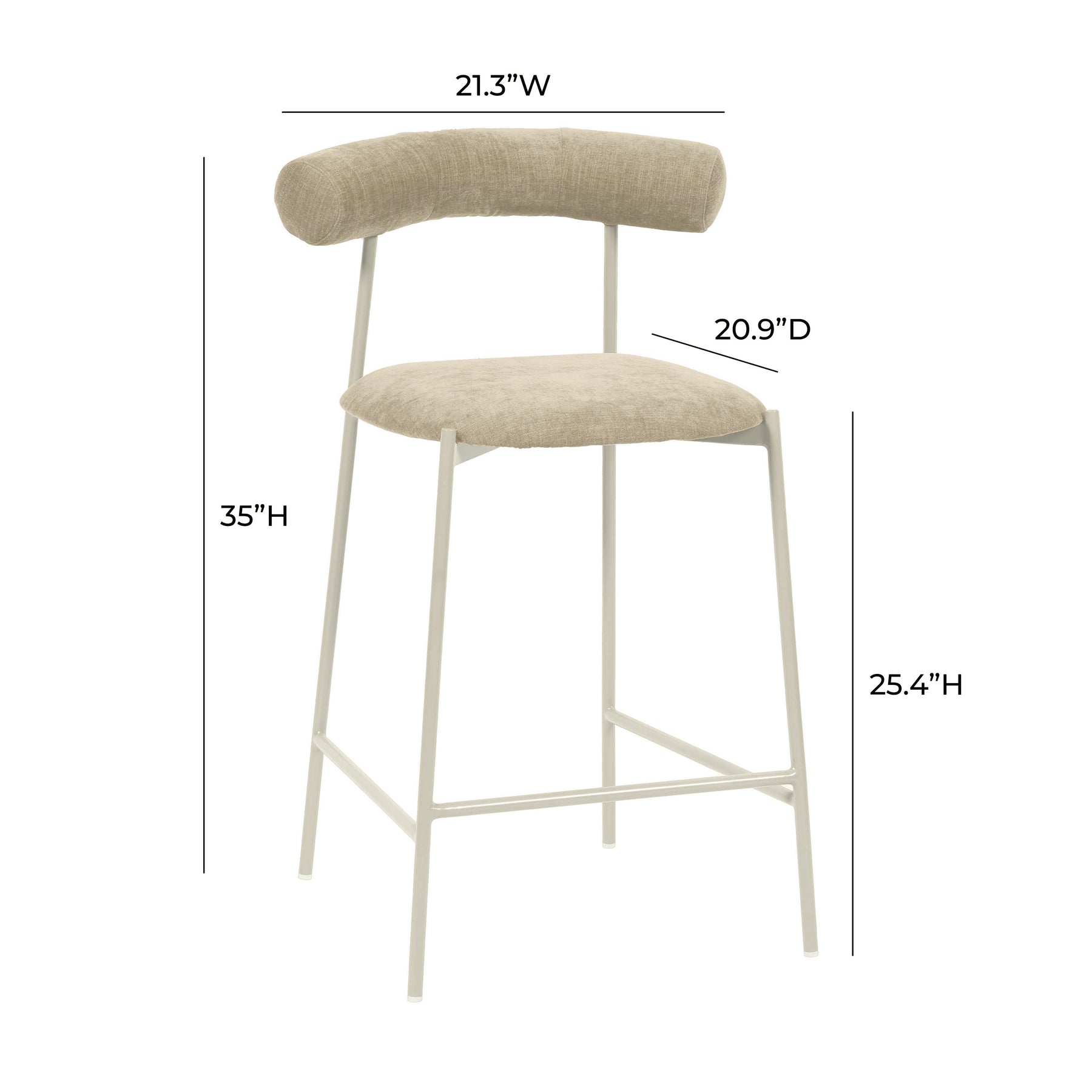 Liliana Performance Velvet Stool