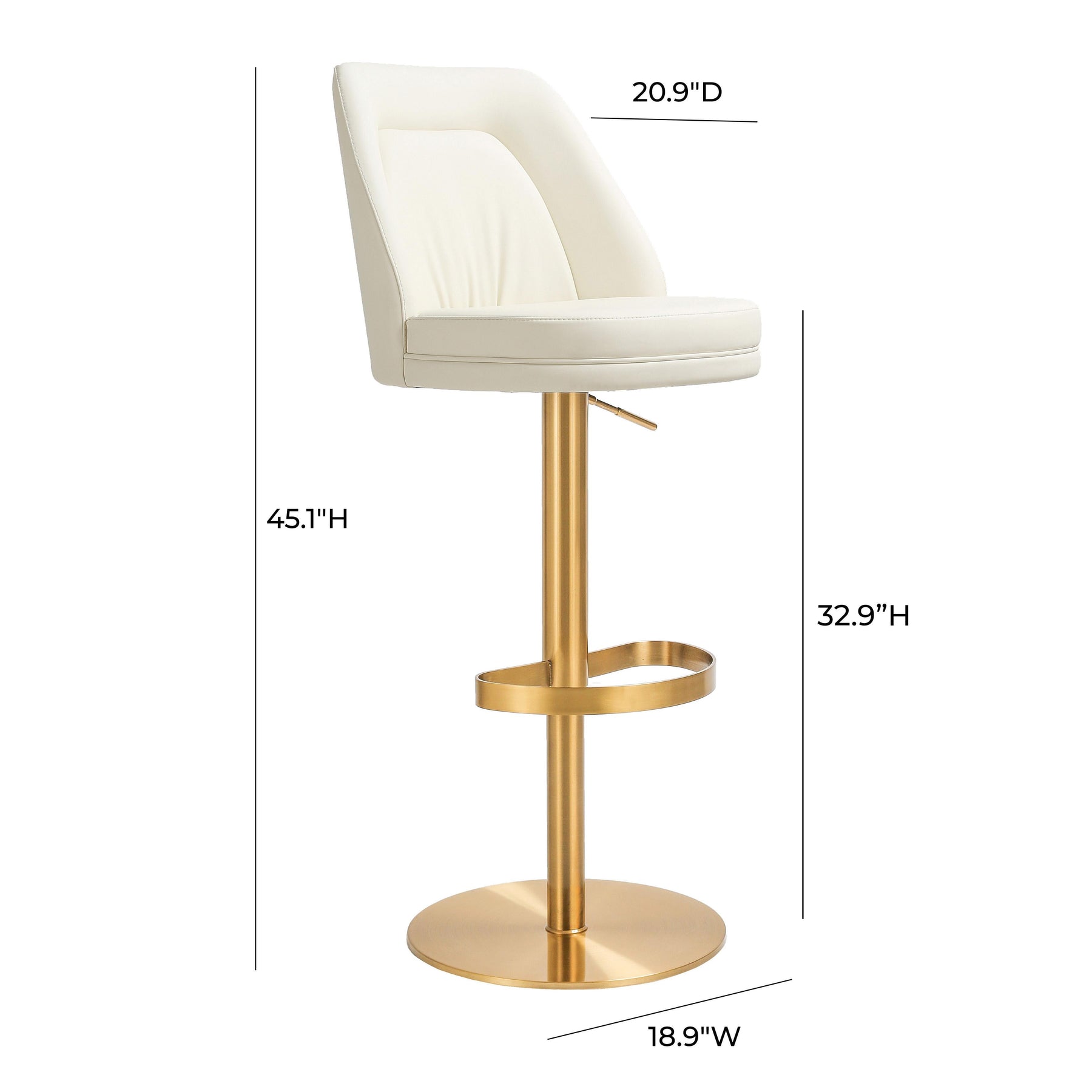 Maven Performance Vegan Leather Adjustable Swivel Stool