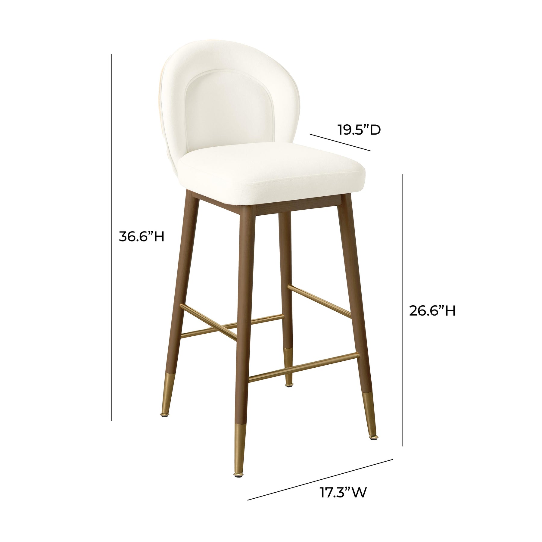 Hailey Performance Velvet Stool