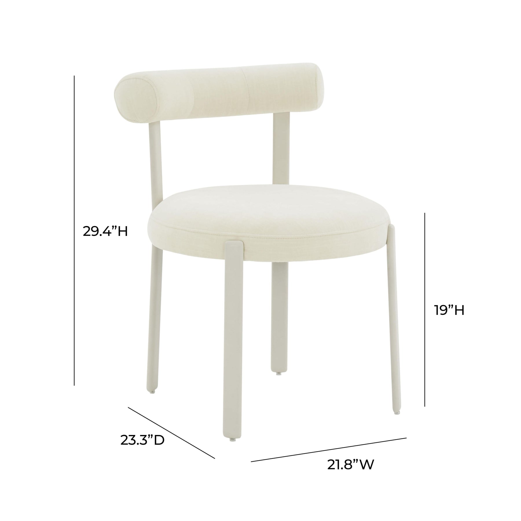 Margaret Performance Chenille Bolster Back Dining Chair