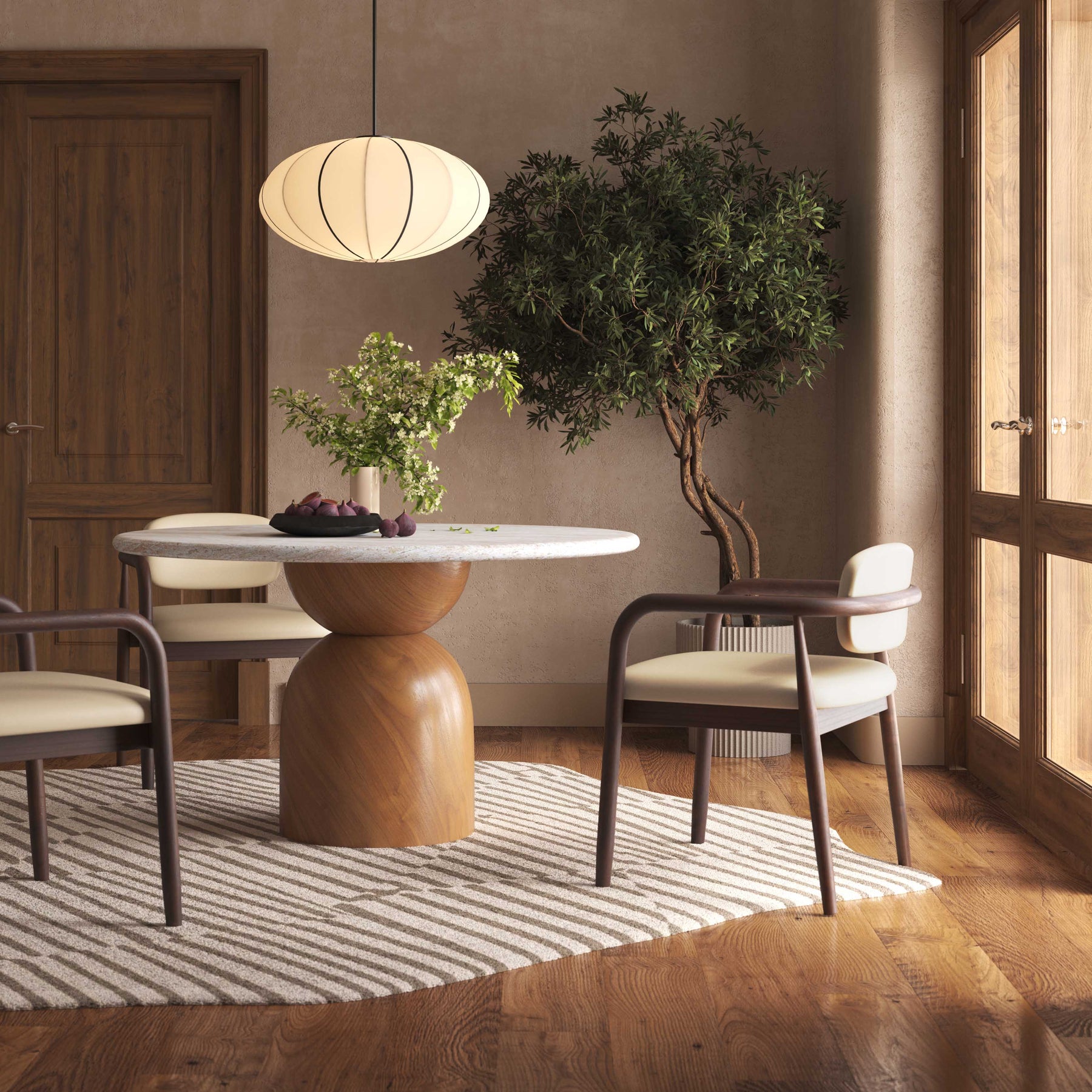 Betsy Taupe Contract-Grade Vegan Leather Dining Chair