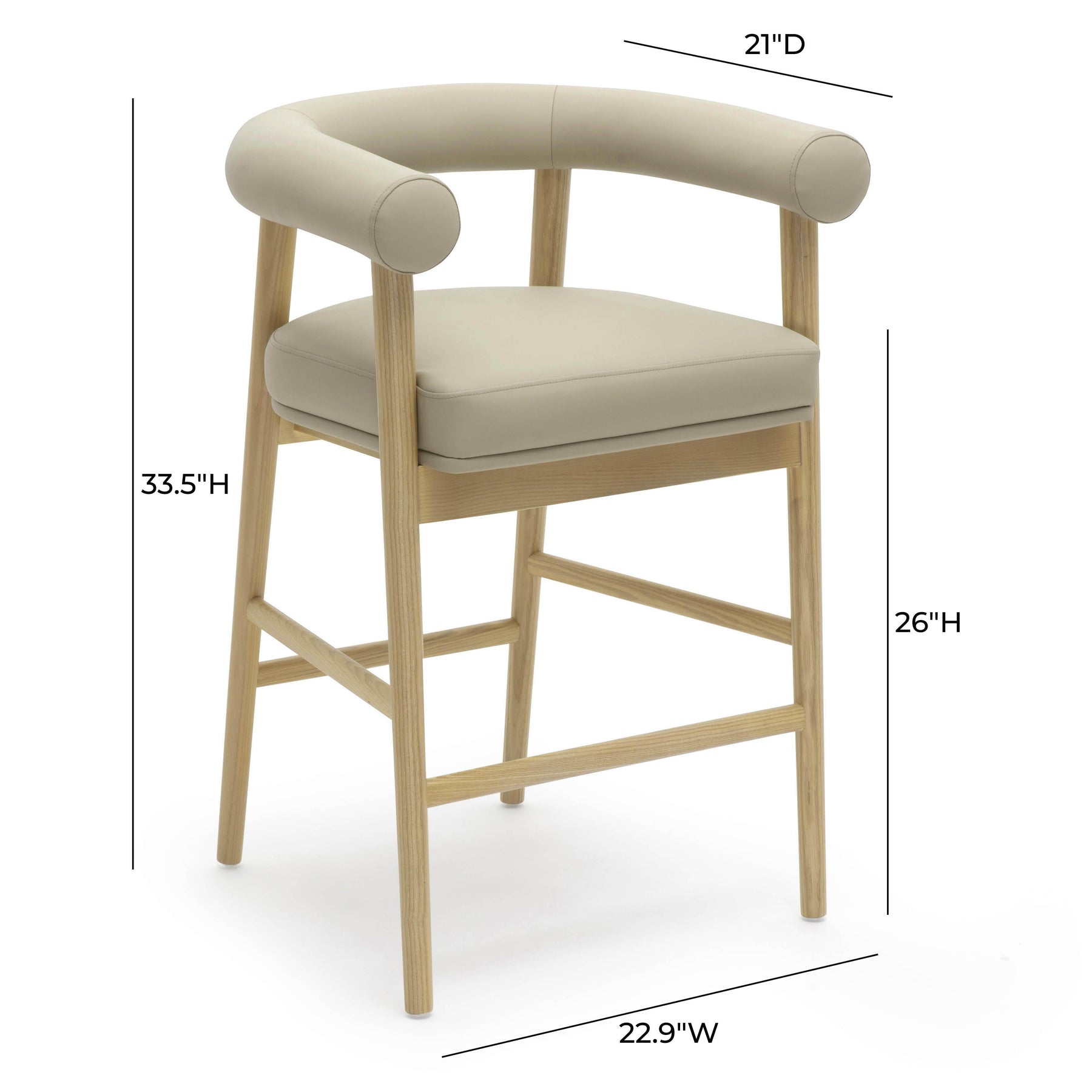 Spara Performance Vegan Leather Counter Stool