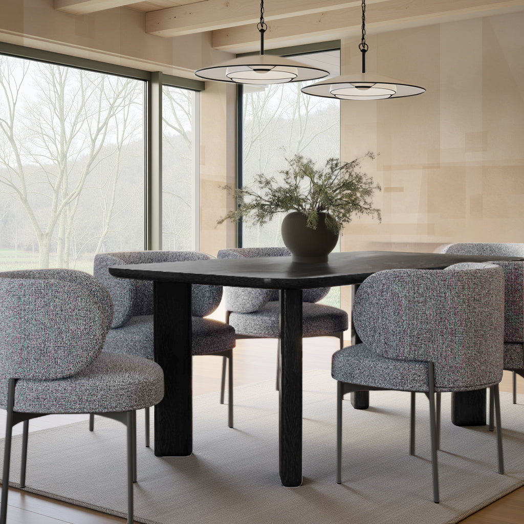 Maureen Speckled Grey Performance Boucle Dining Chair