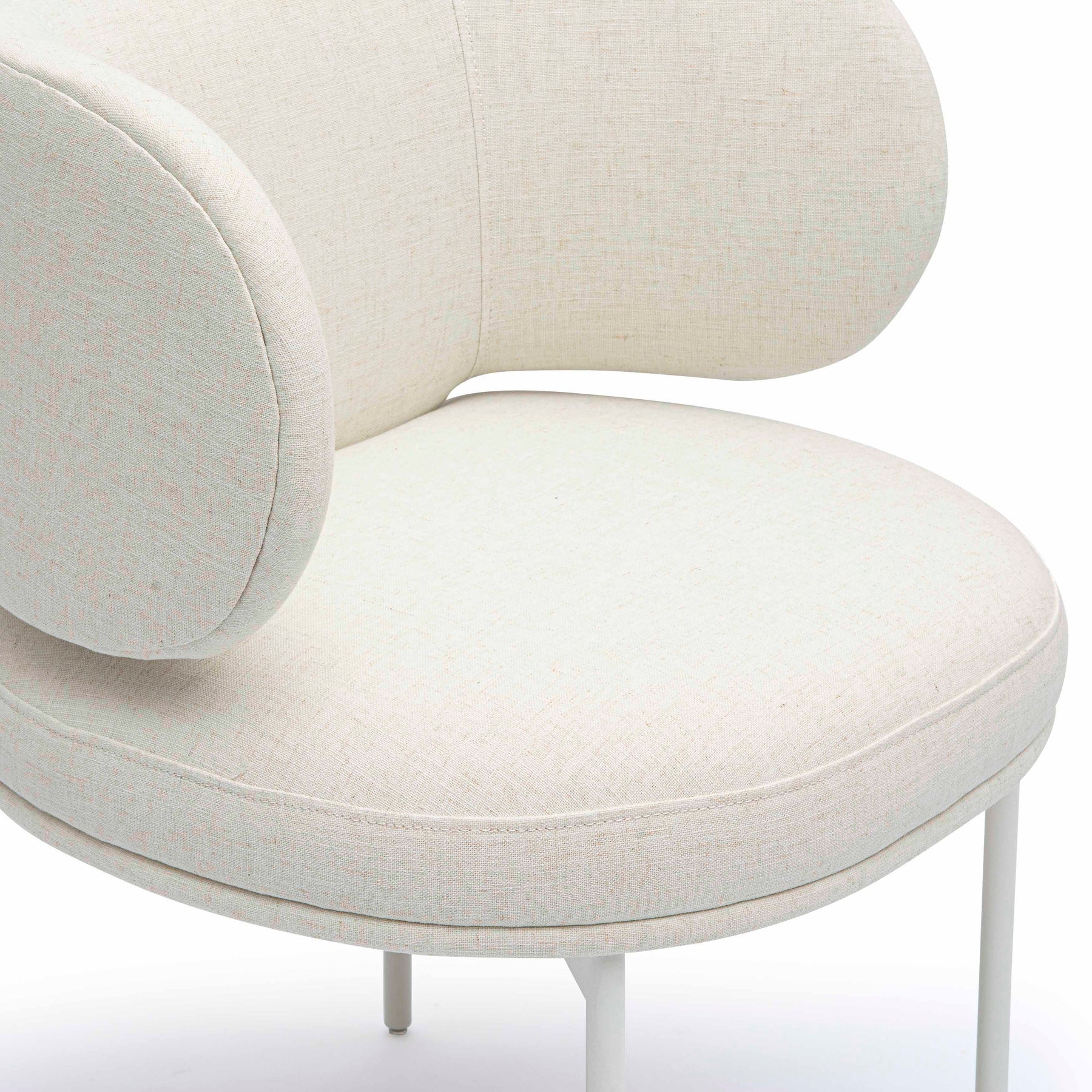 Maureen Cream Performance Upcycled Linen Dining Chair