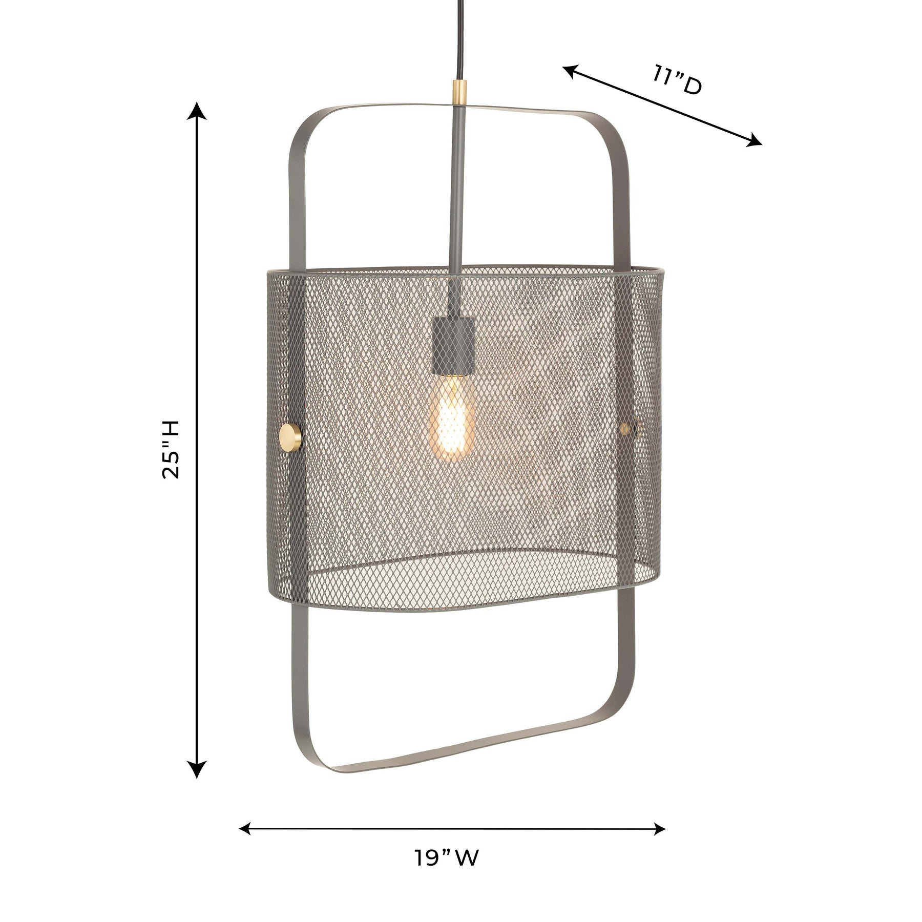 Klaus Large Grey Metal Pendant Lamp