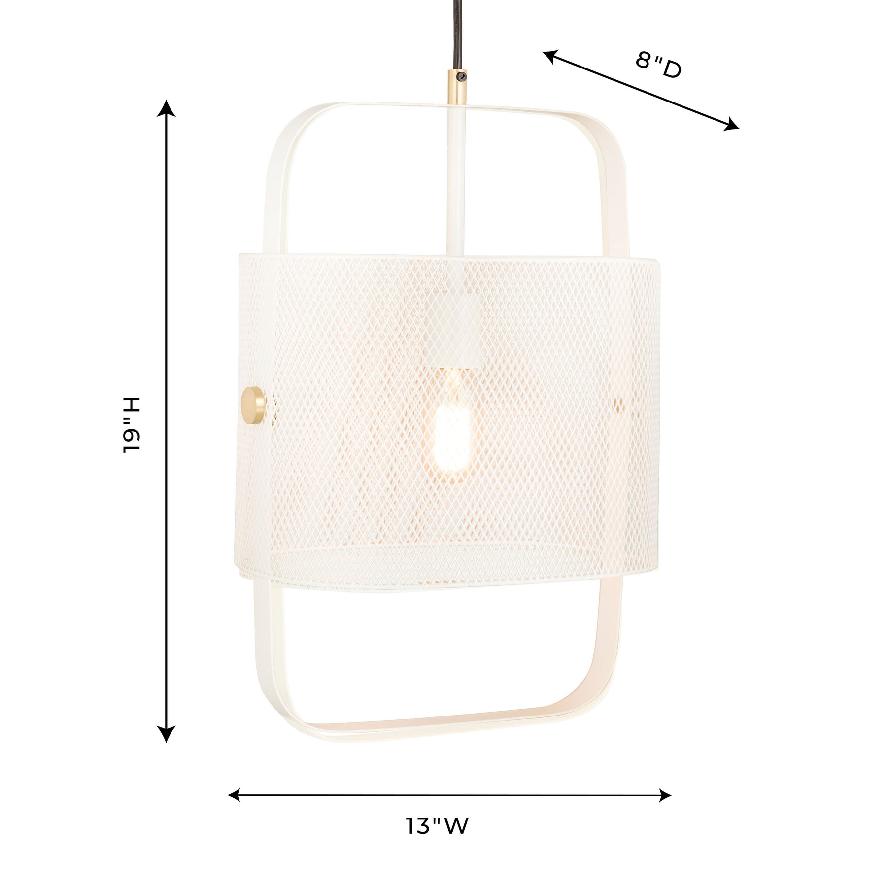 Klaus White Metal Pendant Lamp