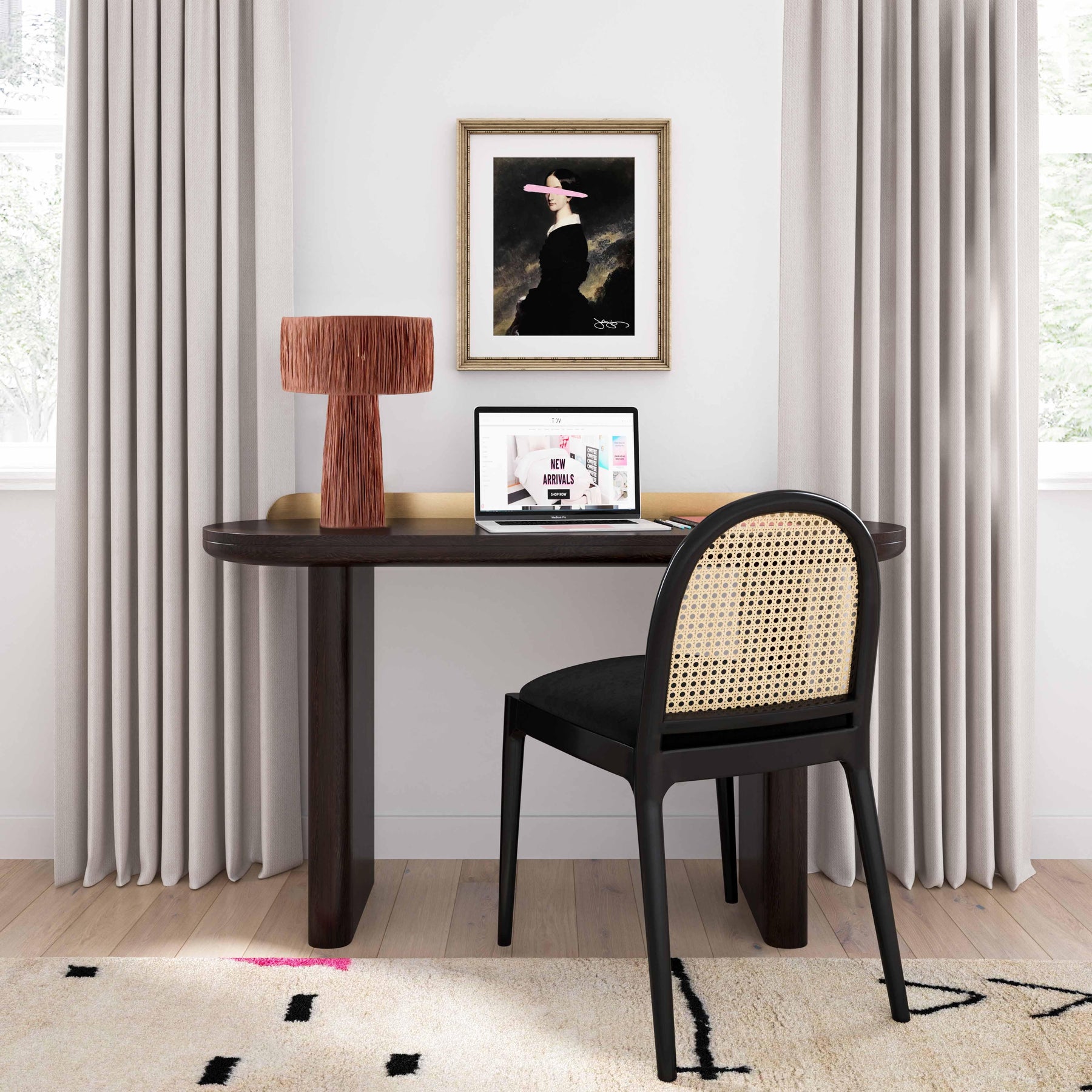 Shelby Raffia Table Lamp