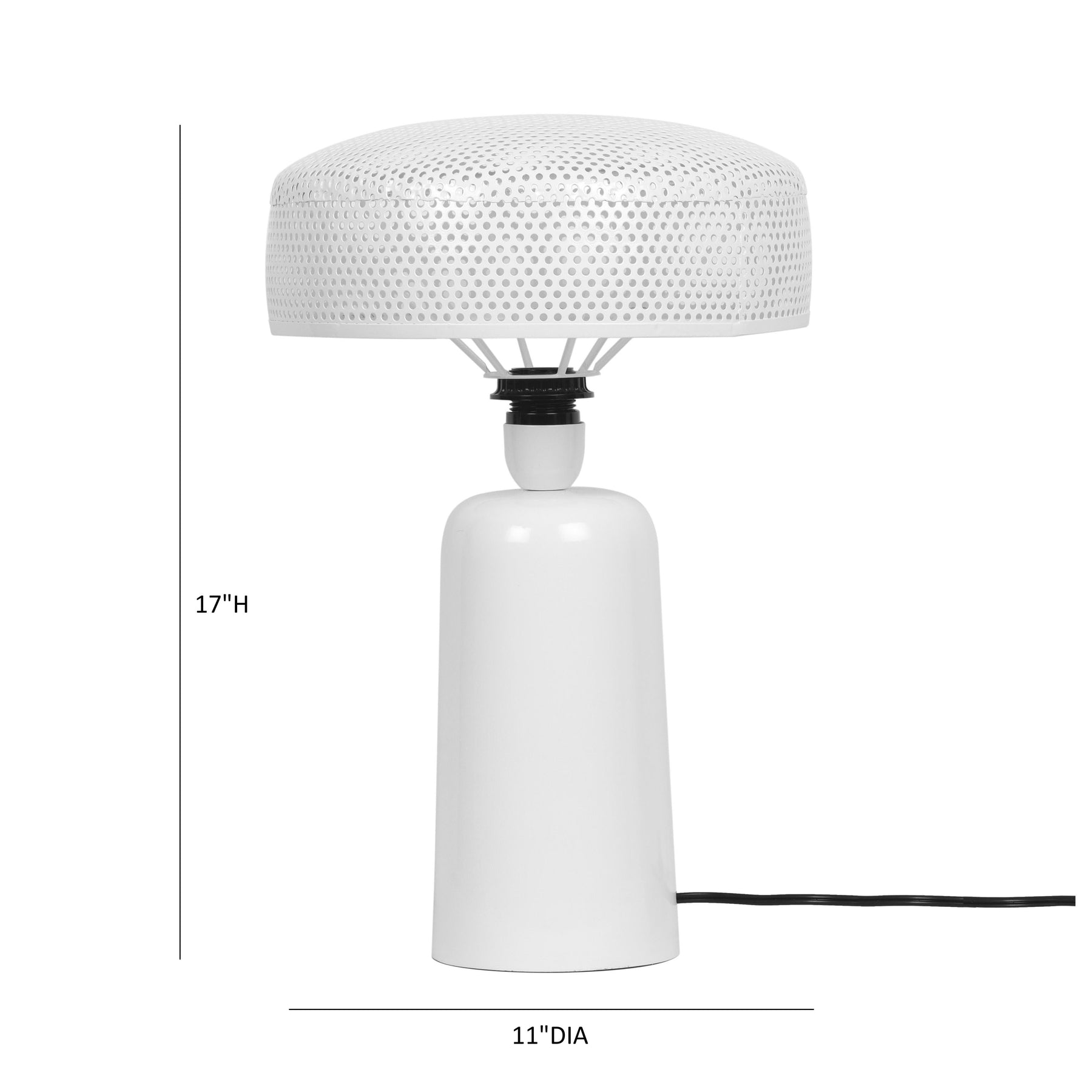 Cindy White Metal Table Lamp