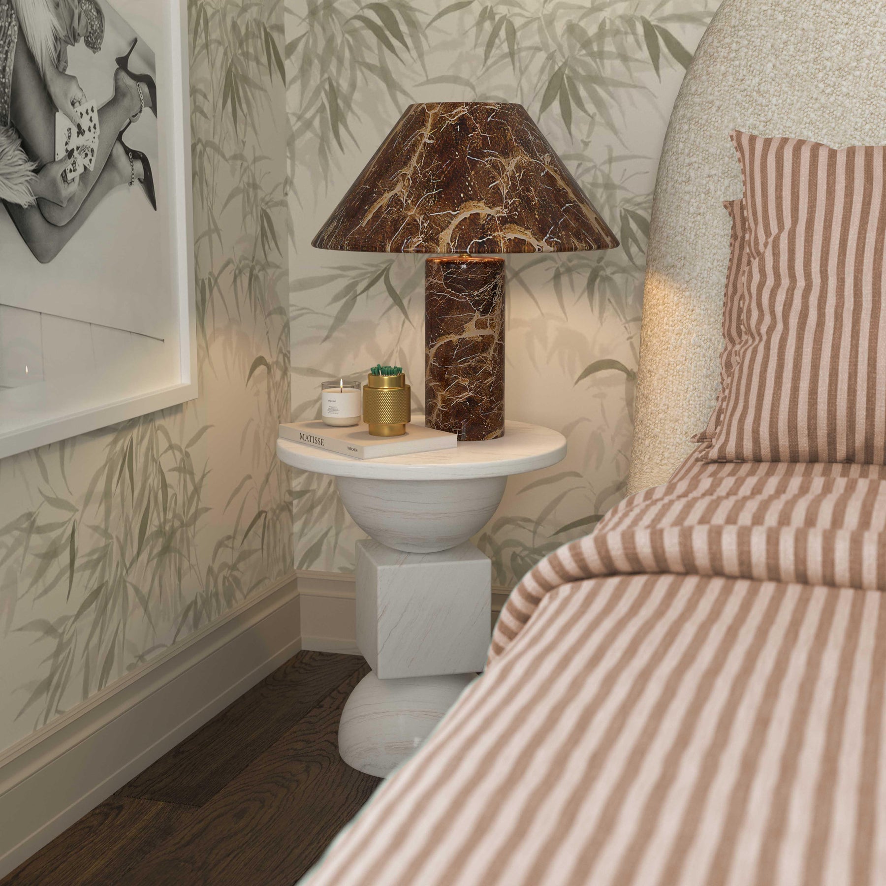 Mable Marble Print Table Lamp