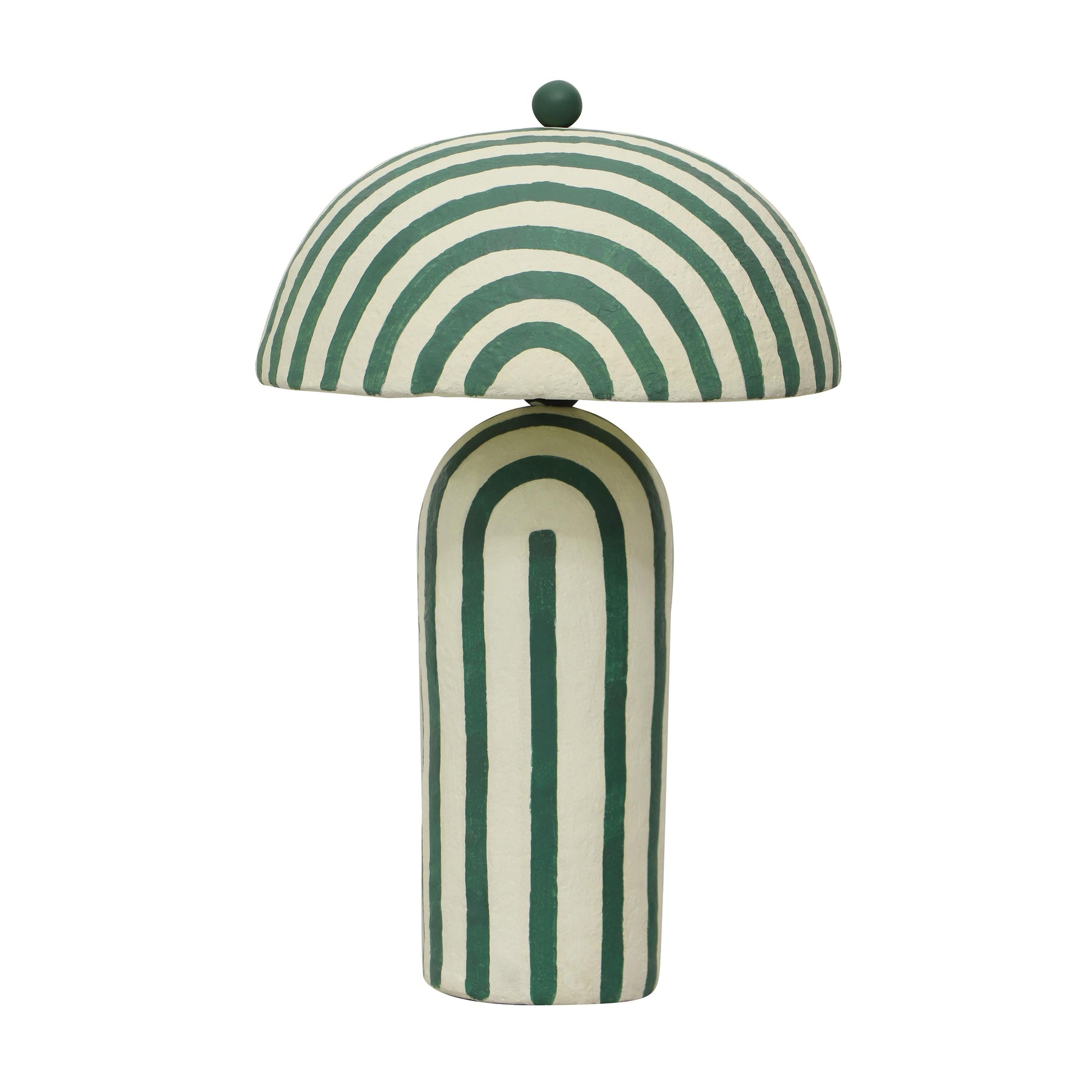 Maiori Striped Papier Mache Table Lamp