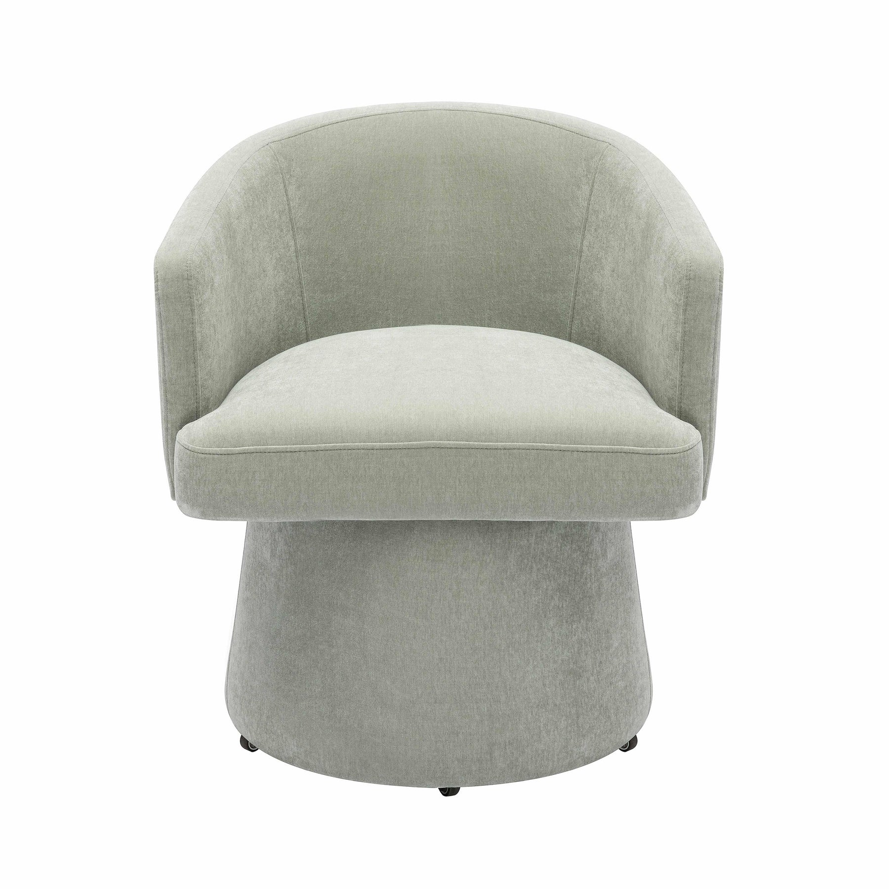 Kristen Upcycled Contract-Grade Chenille Rolling Desk Chair