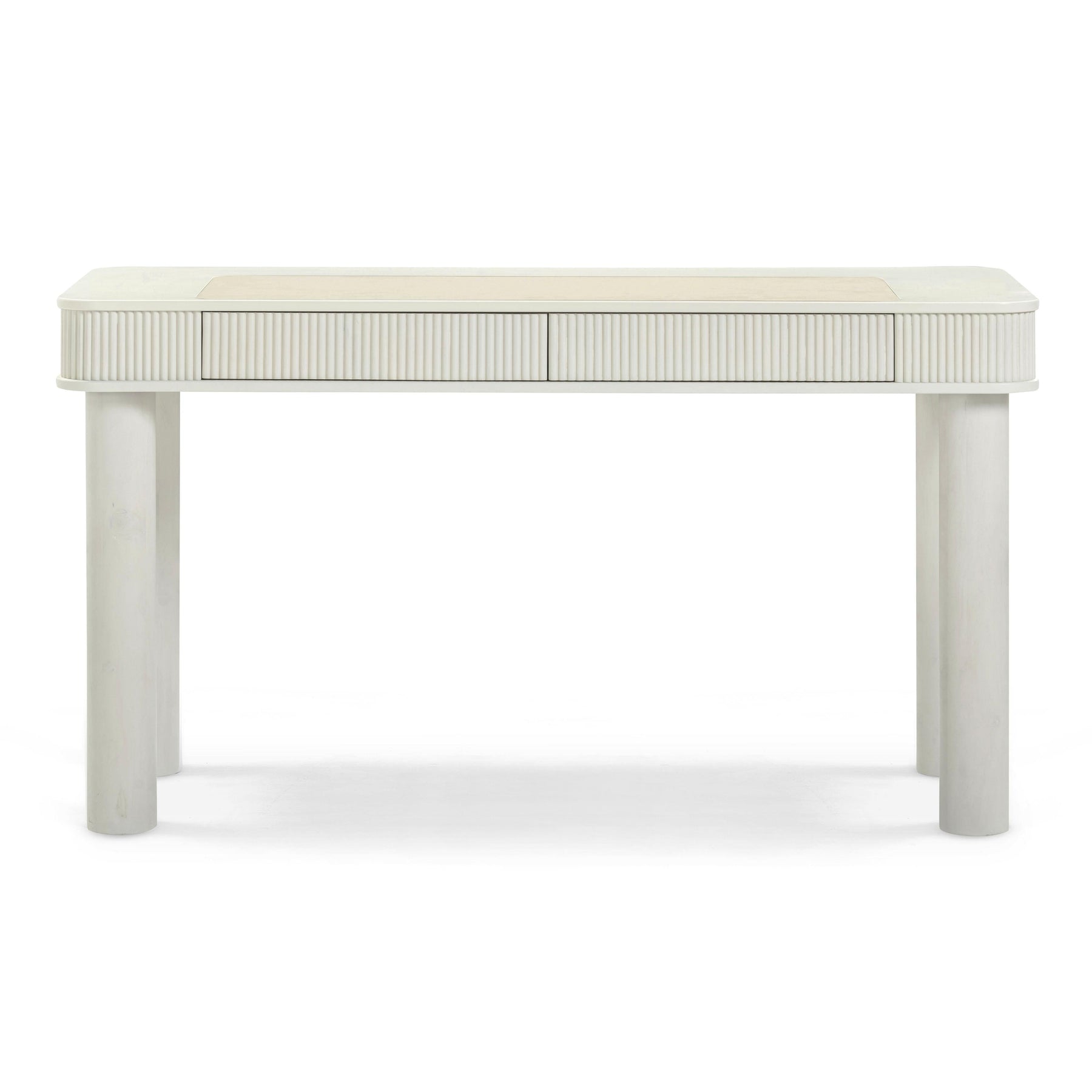Sarah 55" Cream 2-Drawer Executive Work Desk