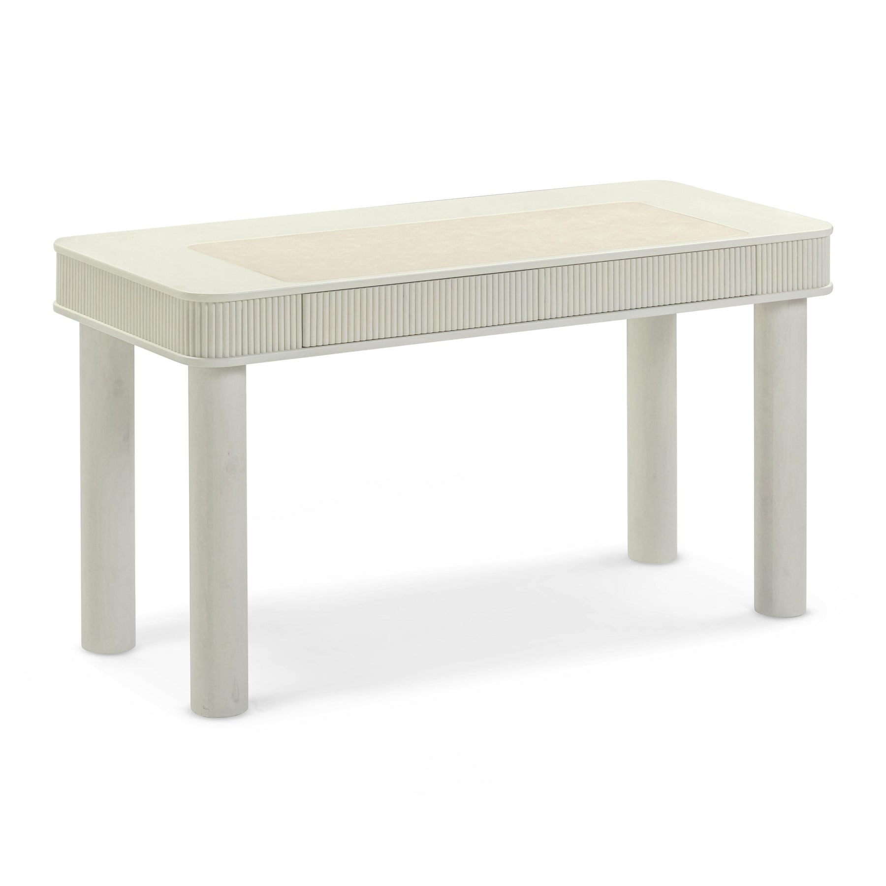 Sarah 55" Cream 2-Drawer Executive Work Desk