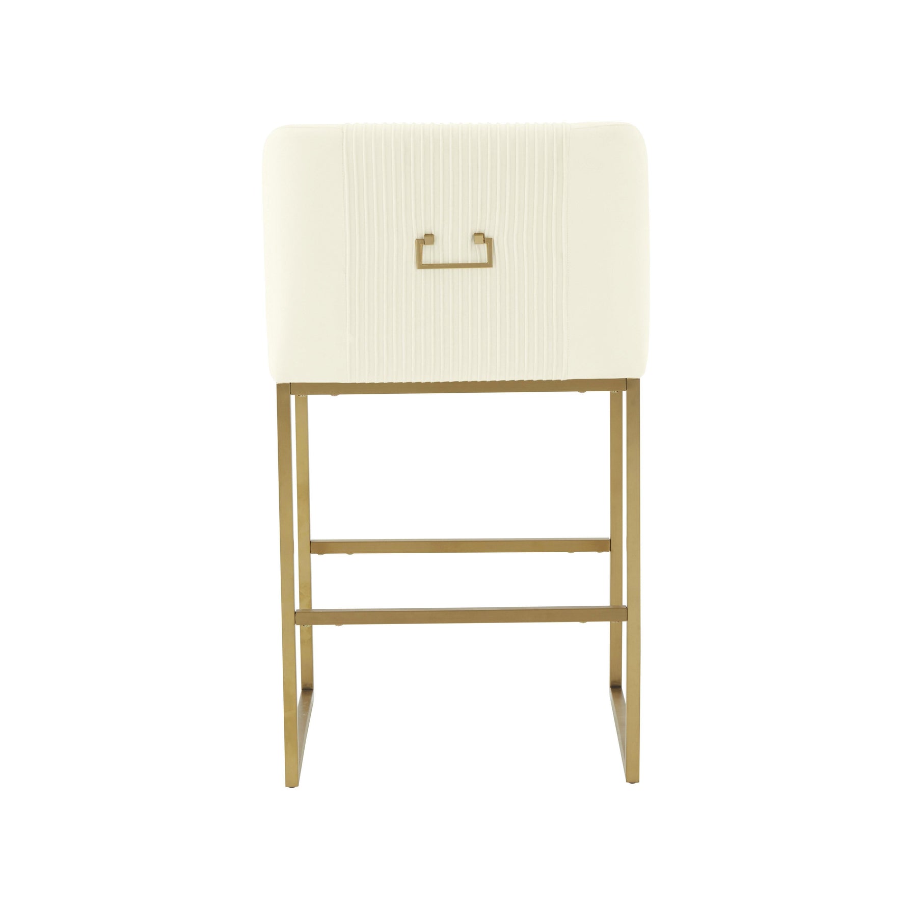 Lisa Pleated Performance Velvet Counter Stool