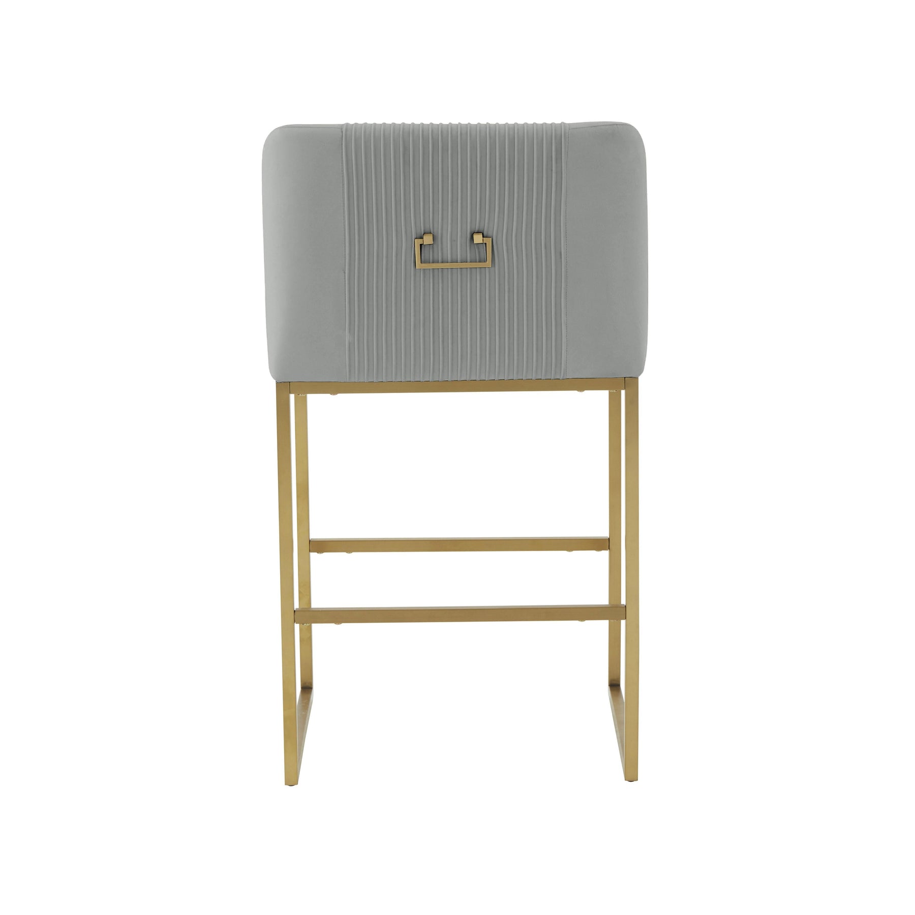 Lisa Pleated Performance Velvet Counter Stool