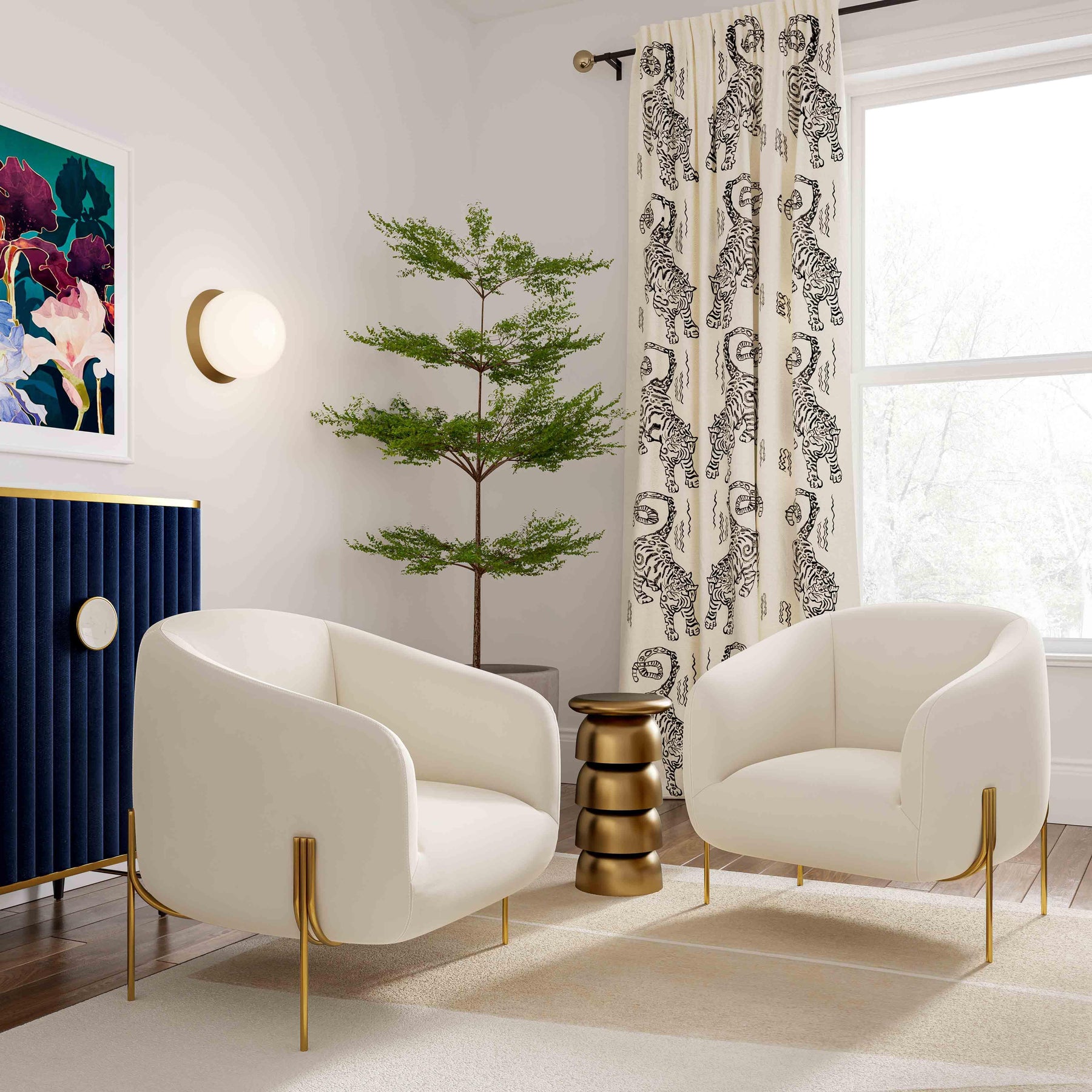 Kandra Performance Velvet Accent Chair