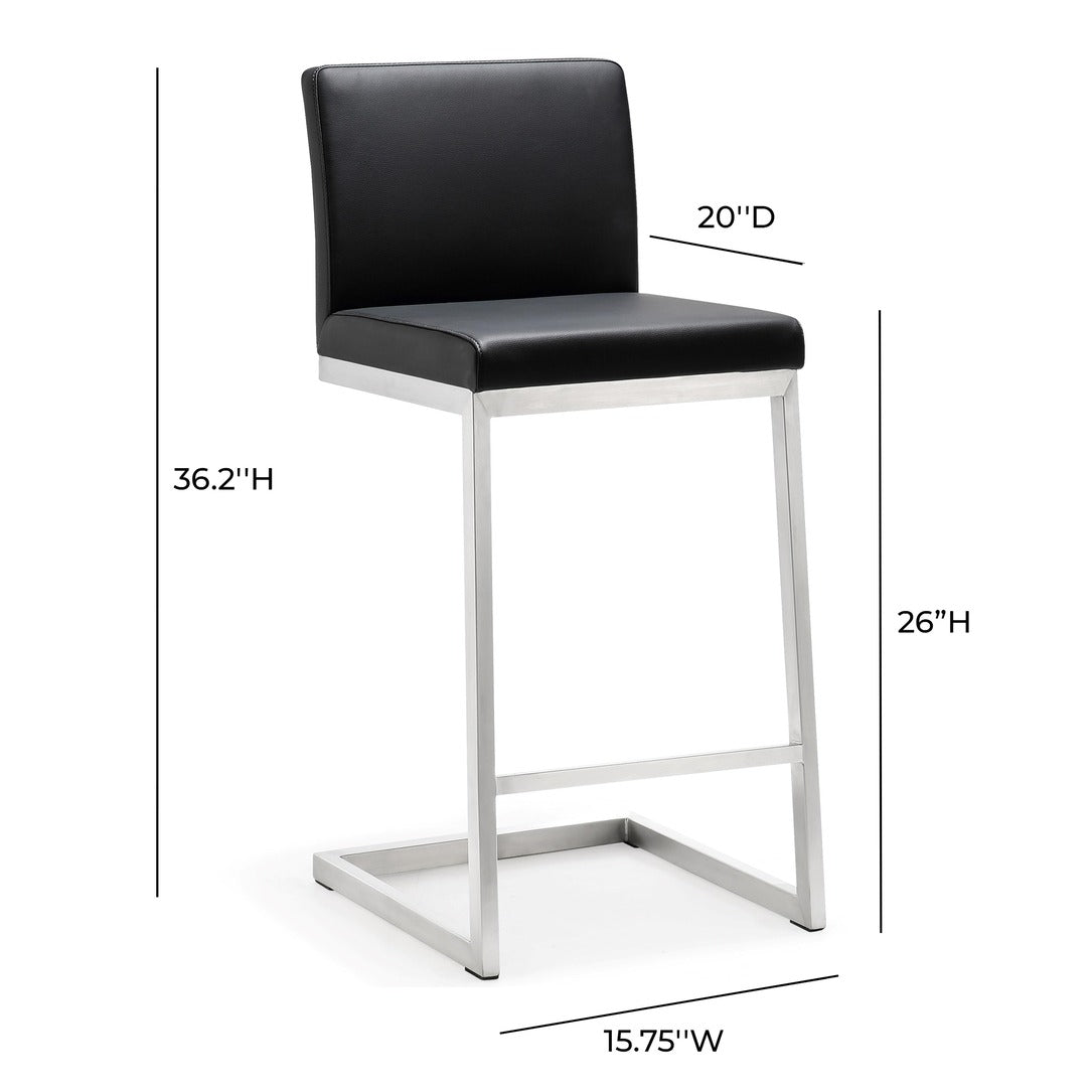 Parma Performance Vegan Leather Counter Stool - Set of 2