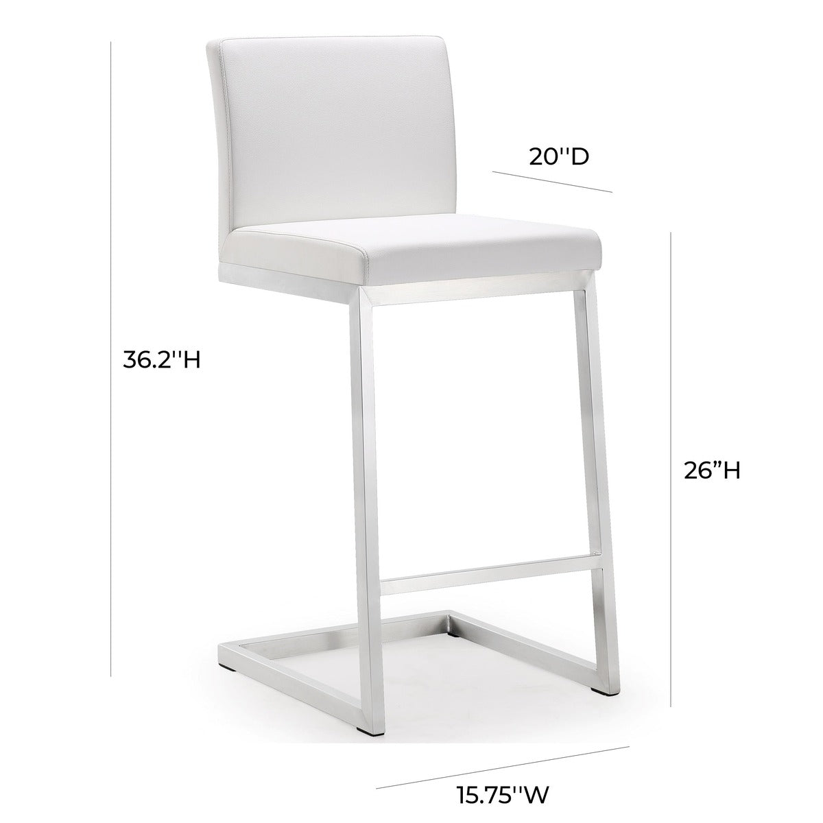 Parma Performance Vegan Leather Counter Stool - Set of 2