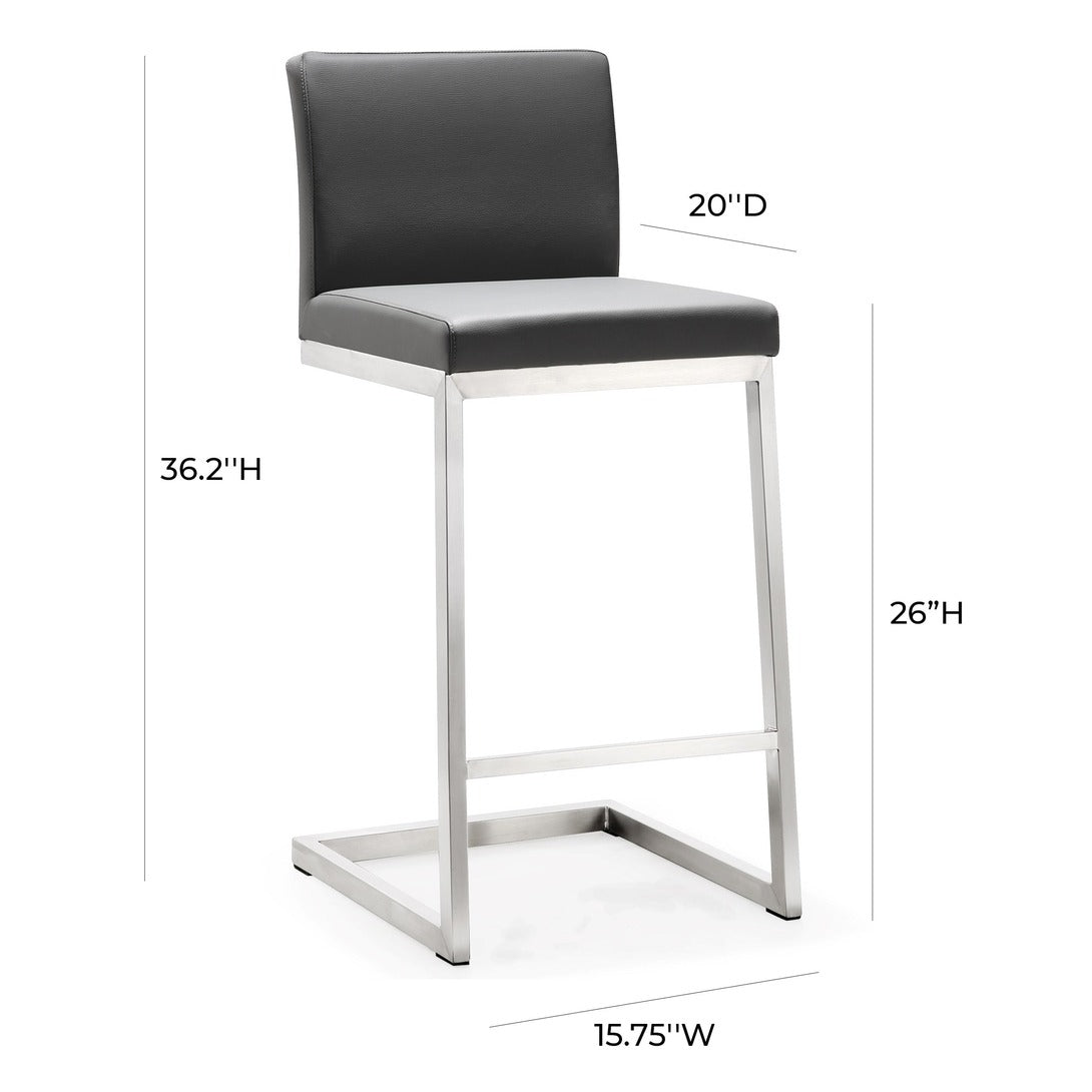 Parma Performance Vegan Leather Counter Stool - Set of 2