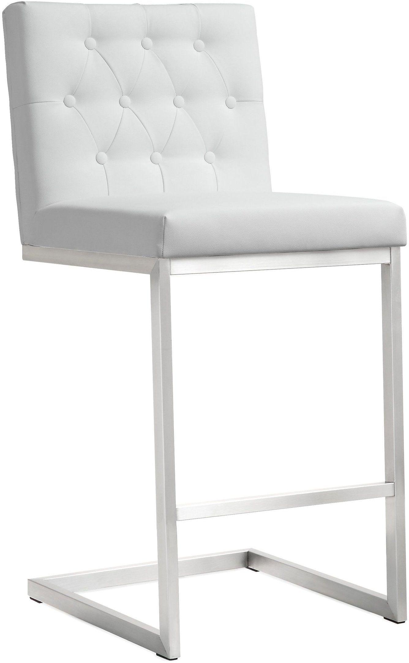 Helsinki White Performance Vegan Leather Stool - Set of 2