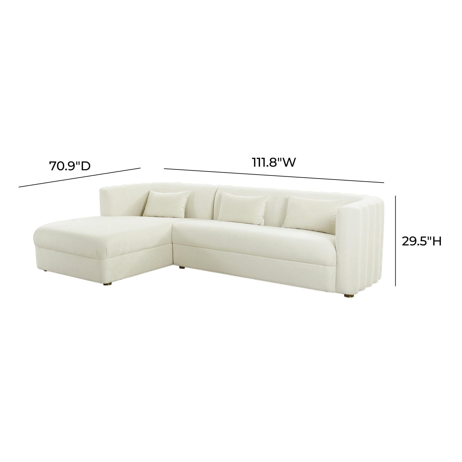 Callie 2-Piece Performance Velvet L-Shaped Sectional