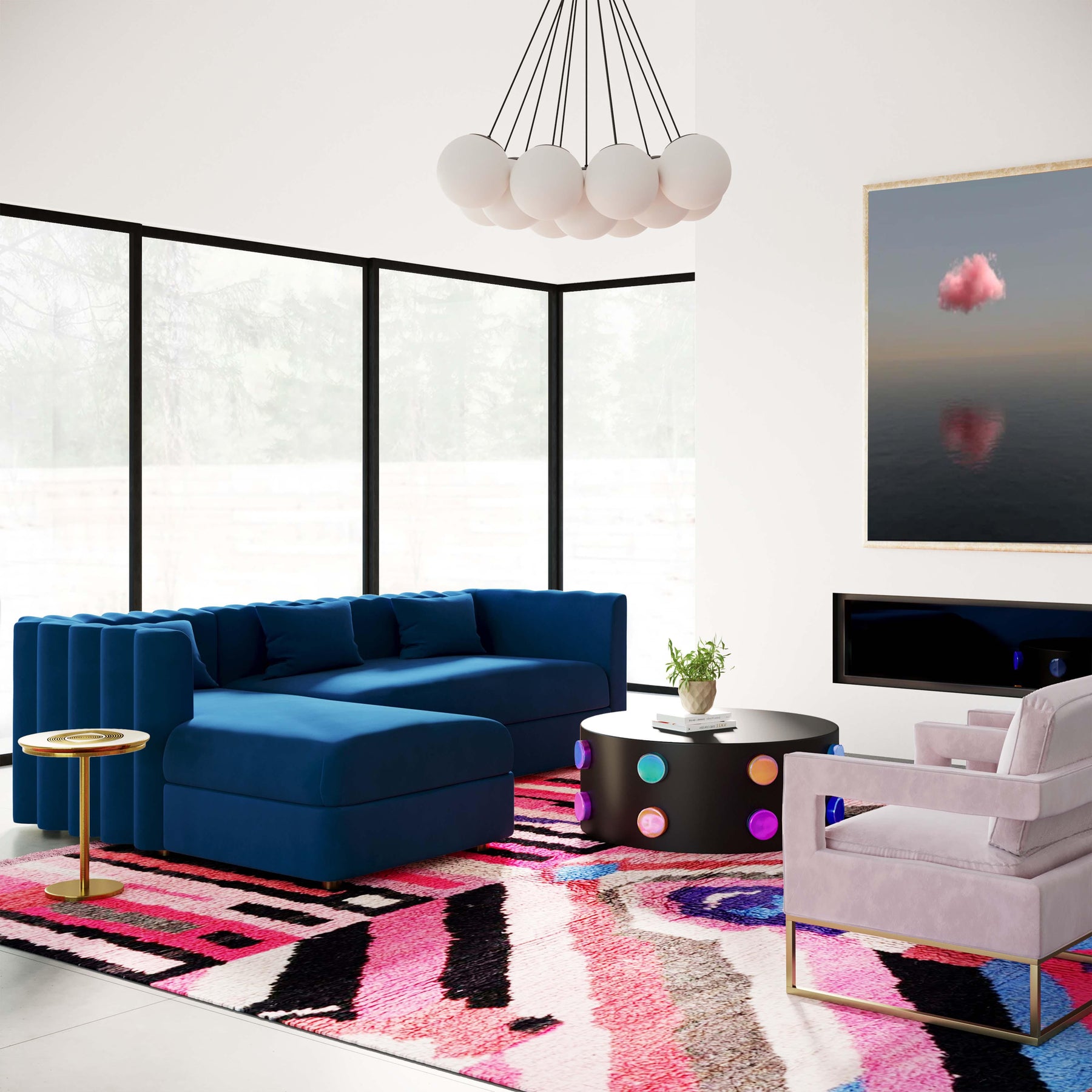 Callie 2-Piece Performance Velvet L-Shaped Sectional