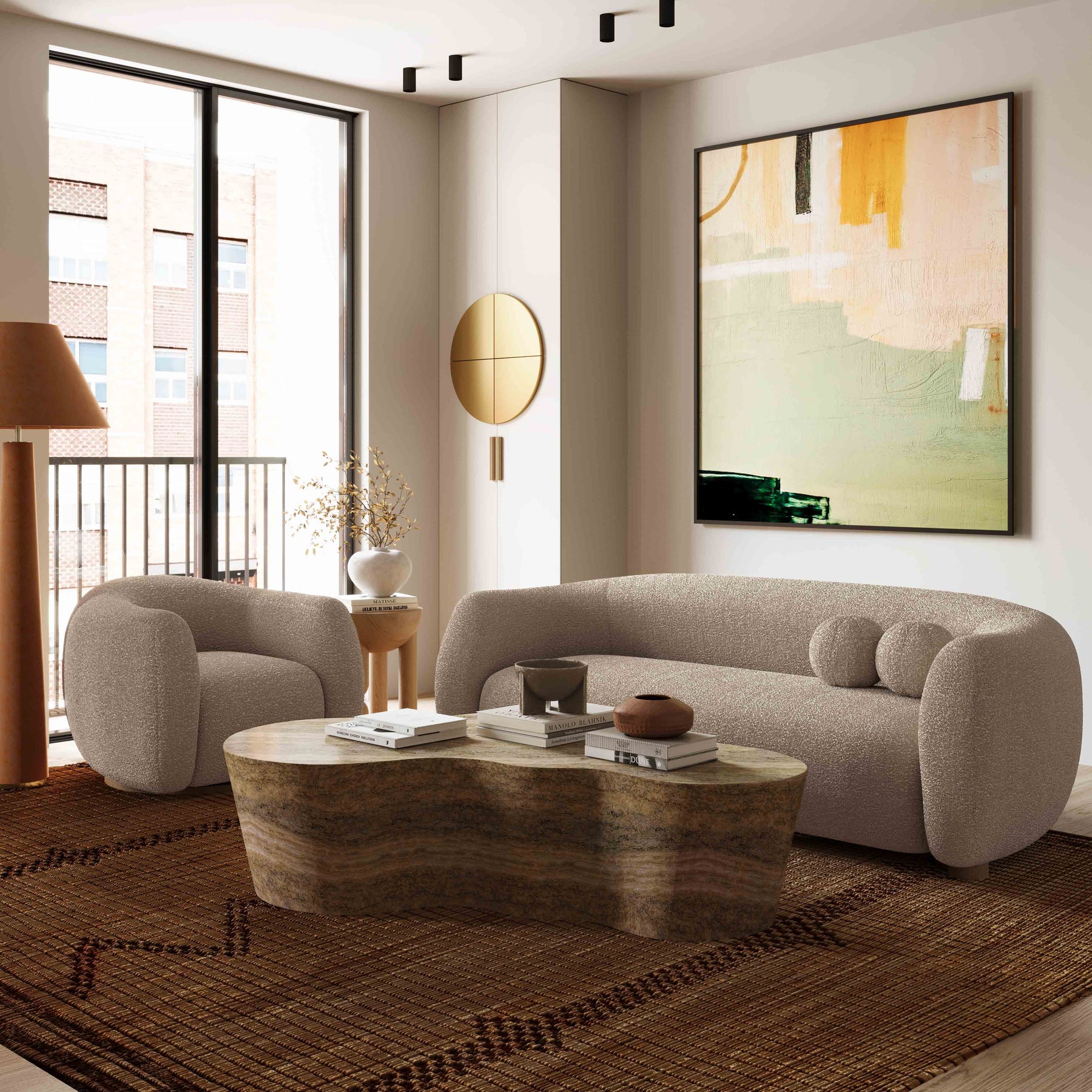 Judy 80" Contract-Grade Boucle Sofa