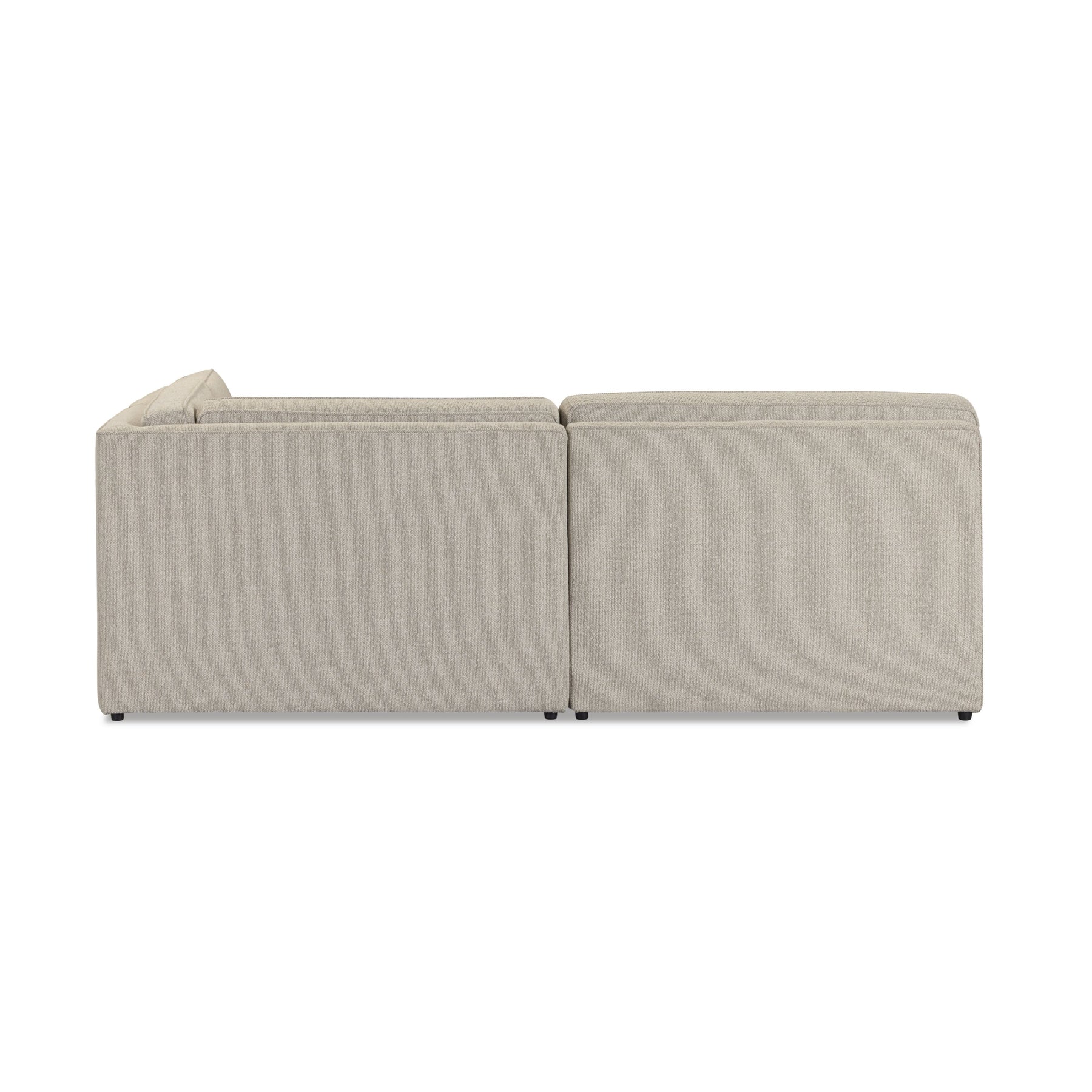 Yvette 3-Piece Warm Grey Performance Boucle L-Sectional