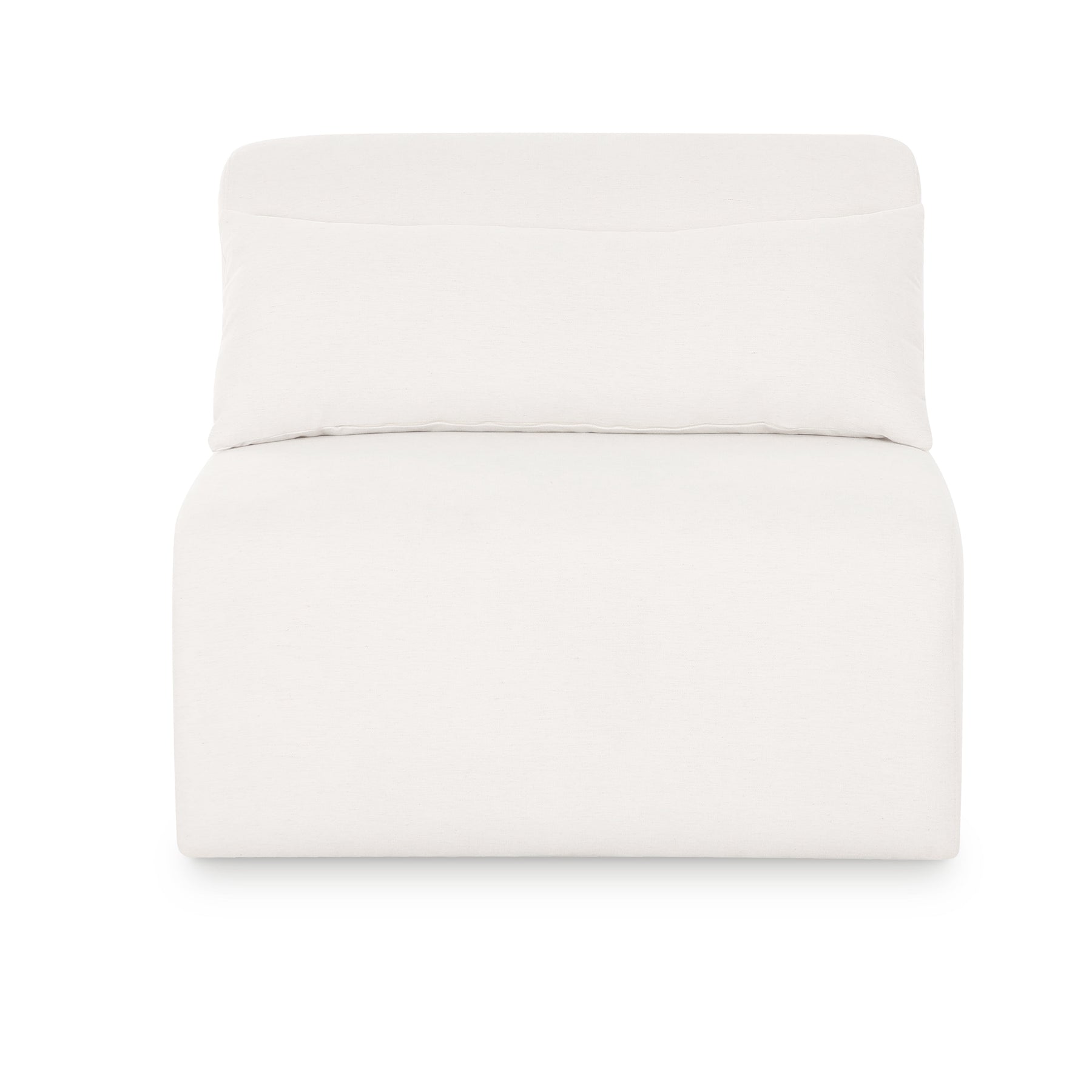 Tarra Cream Performance Chenille Modular Armless Chair