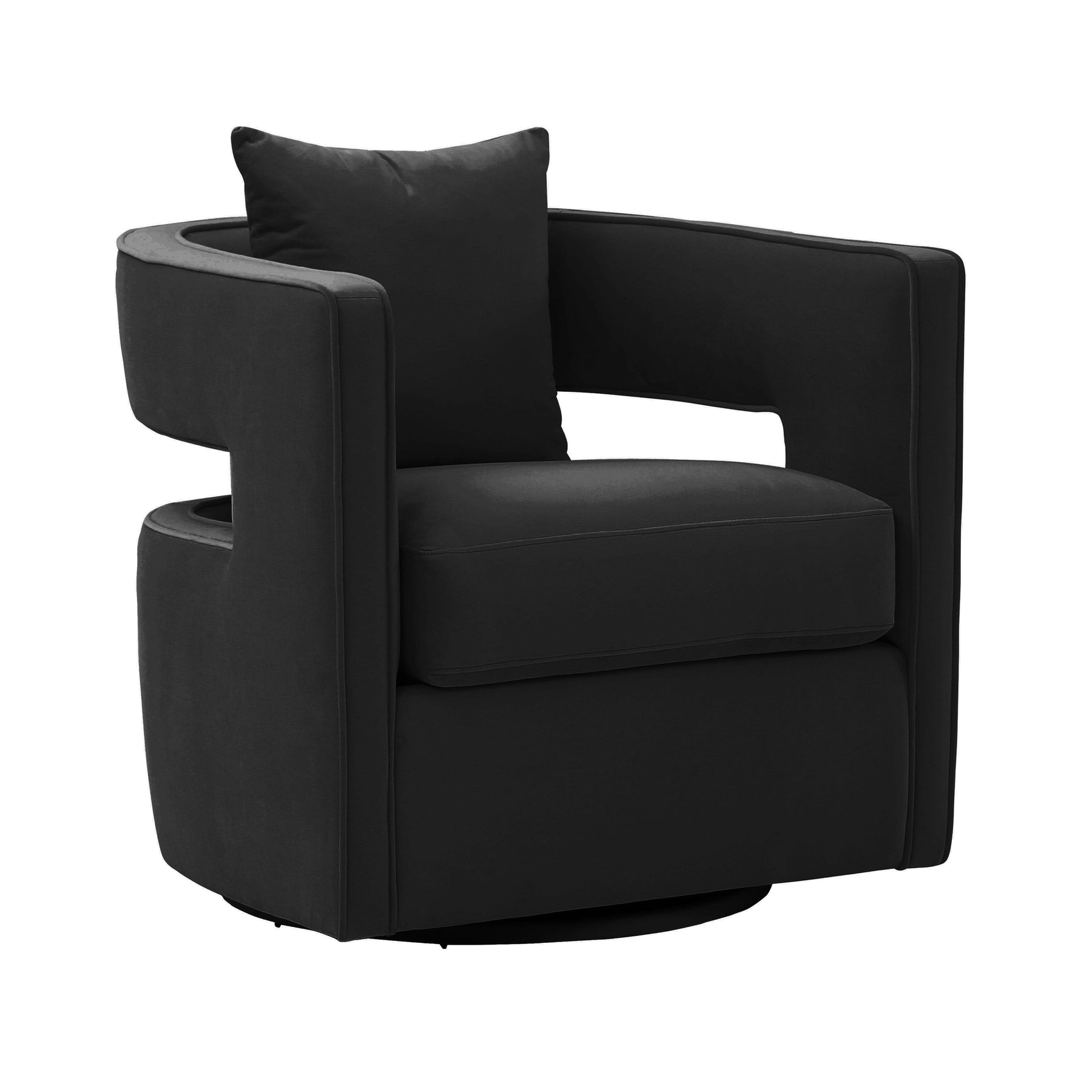 Kennedy Performance Velvet Swivel Accent Chair