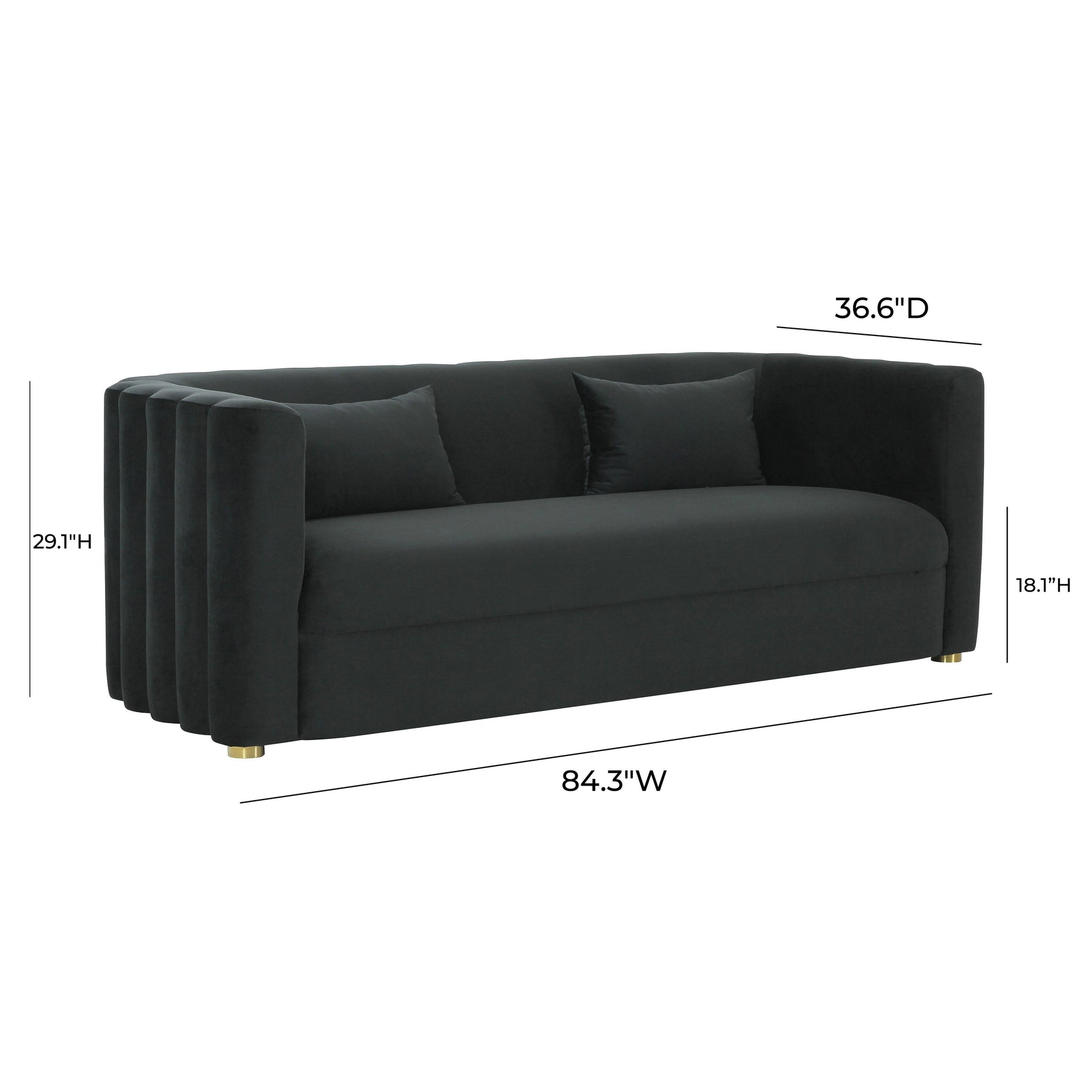 Callie 84" Performance Velvet Sofa