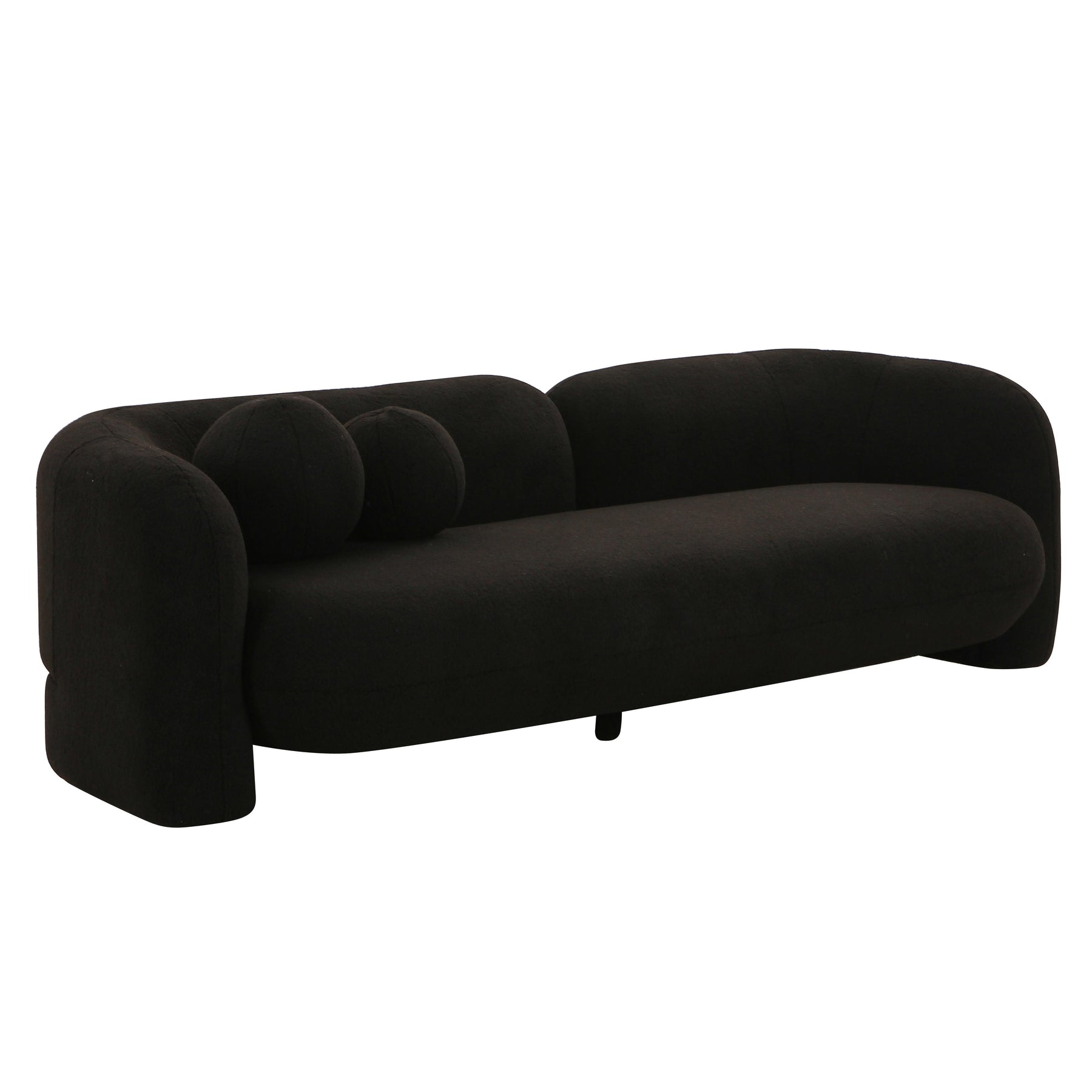 Amelie 91" Contract-Grade Faux Fur Sofa