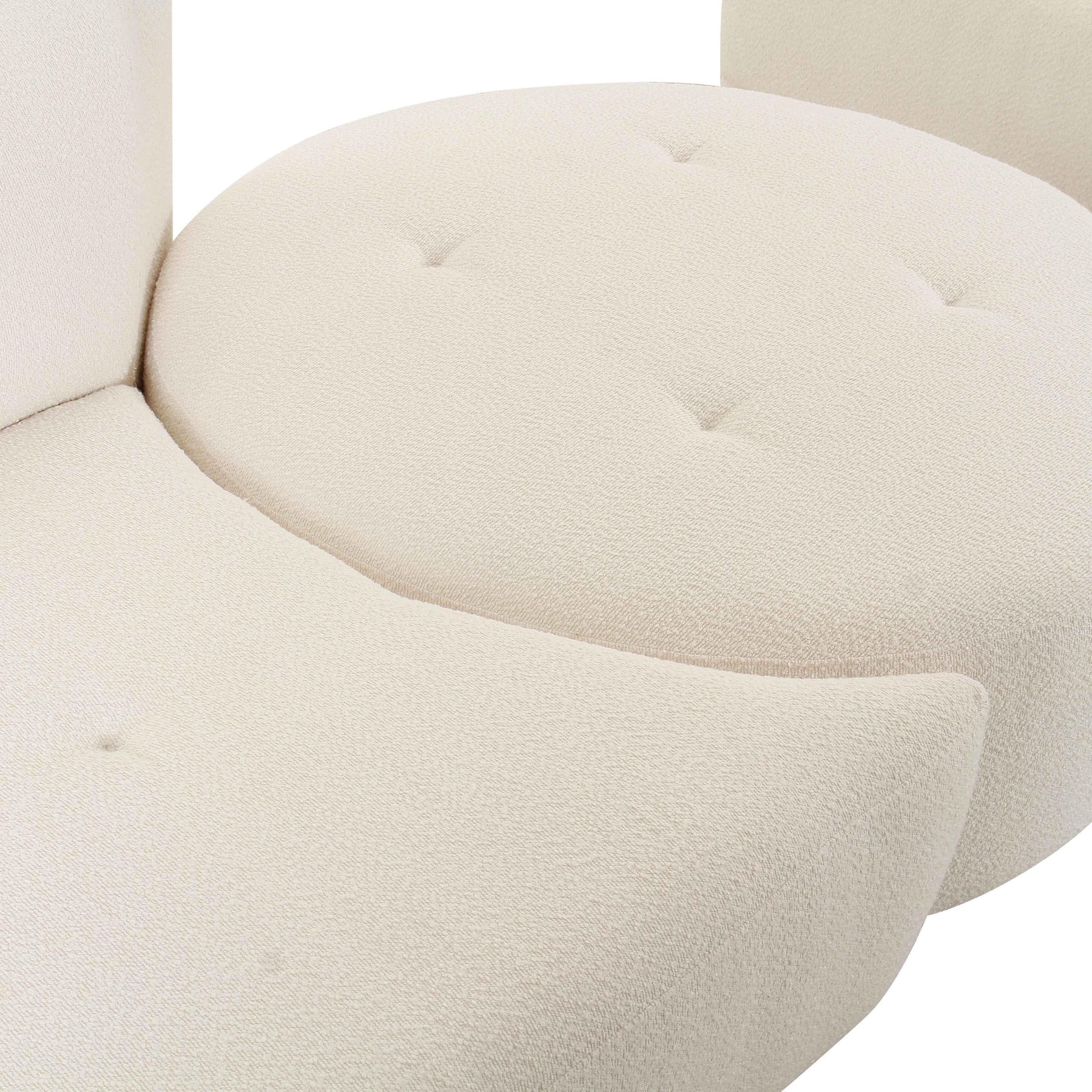 Fickle 4-Piece Cream Performance Boucle Modular Sectional