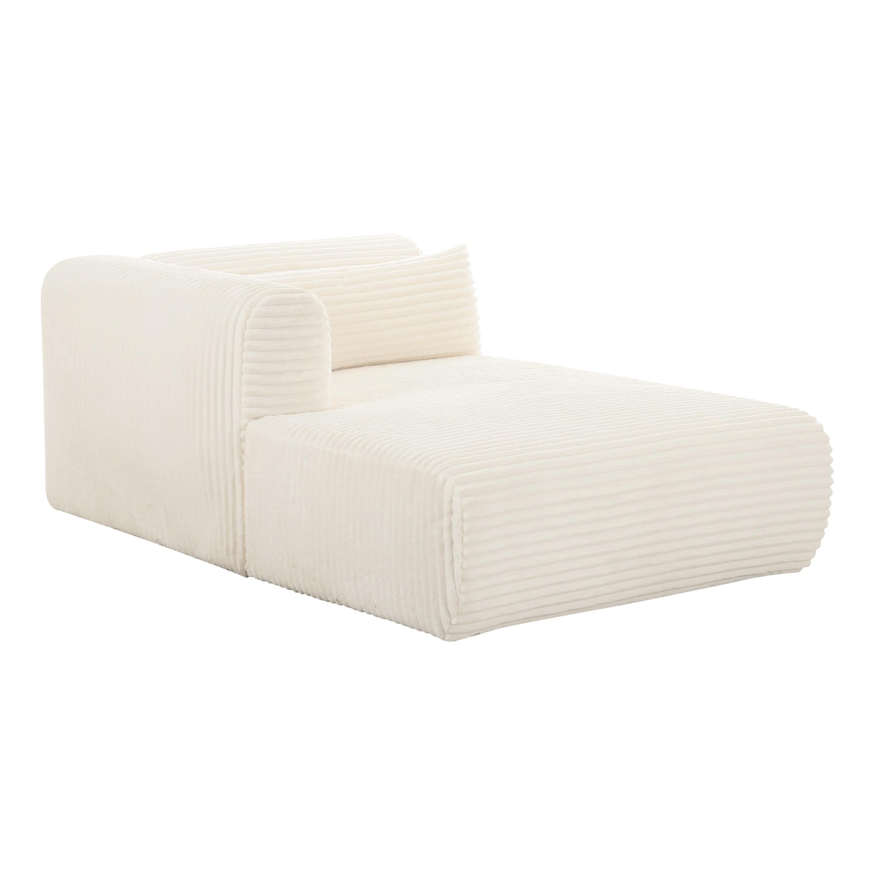 Tarra 71" Fluffy Oversized Performance Corduroy Modular Chaise