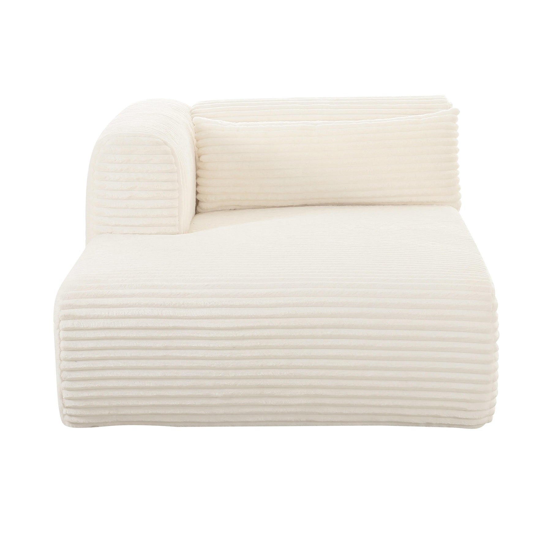 Tarra 71" Fluffy Oversized Performance Corduroy Modular Chaise