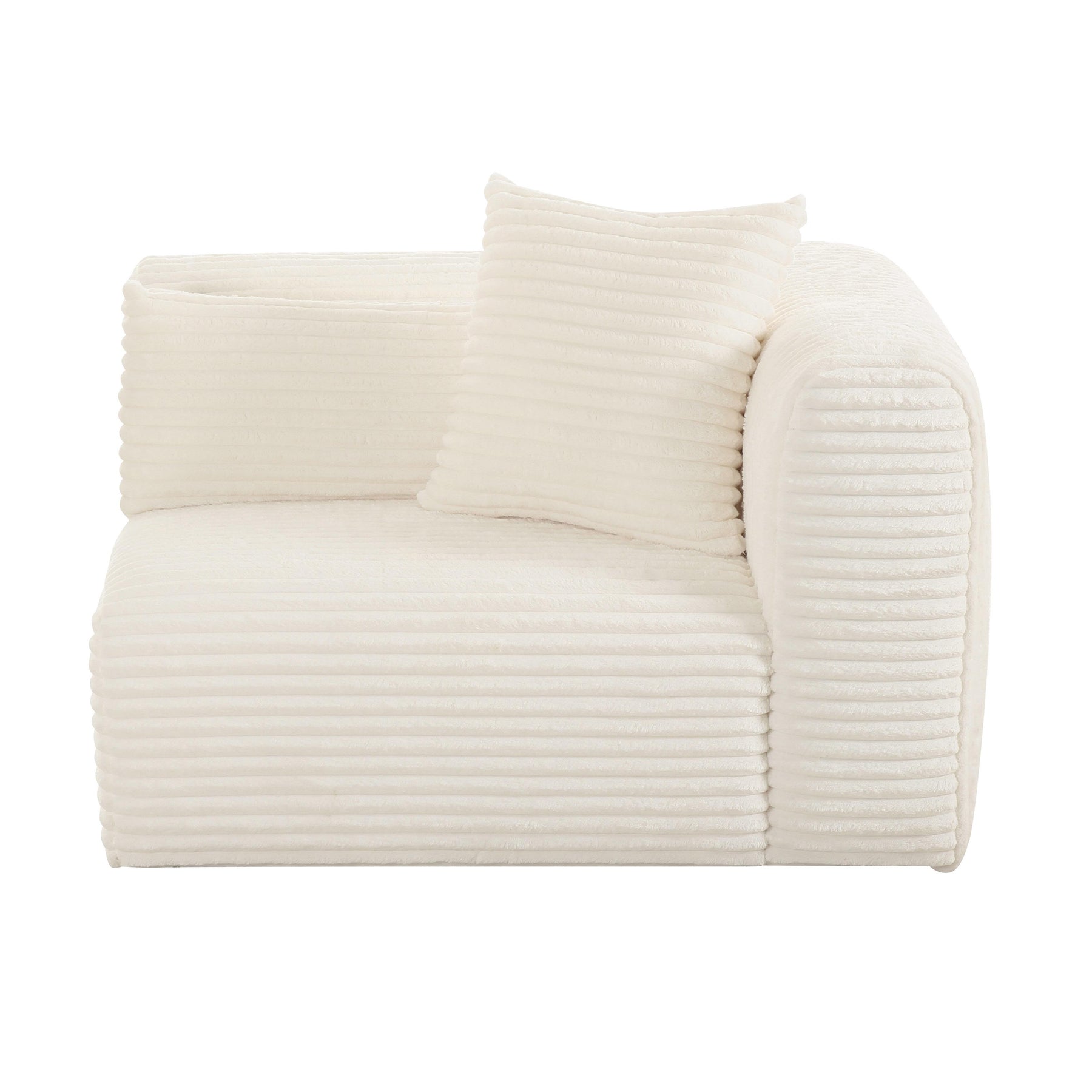Tarra Fluffy Oversized Performance Corduroy Modular Corner Chair