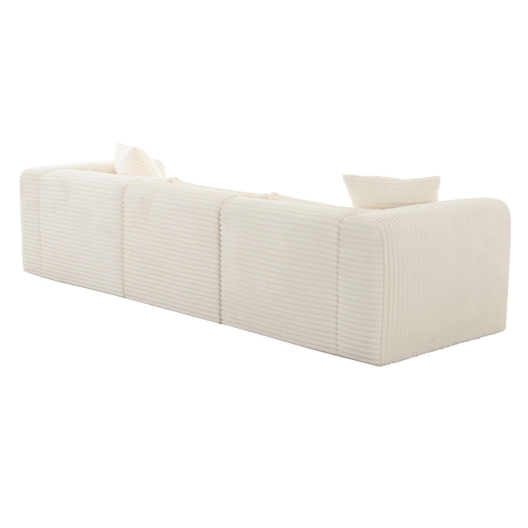 Tarra 118" Fluffy Oversized Performance Corduroy Modular Sofa