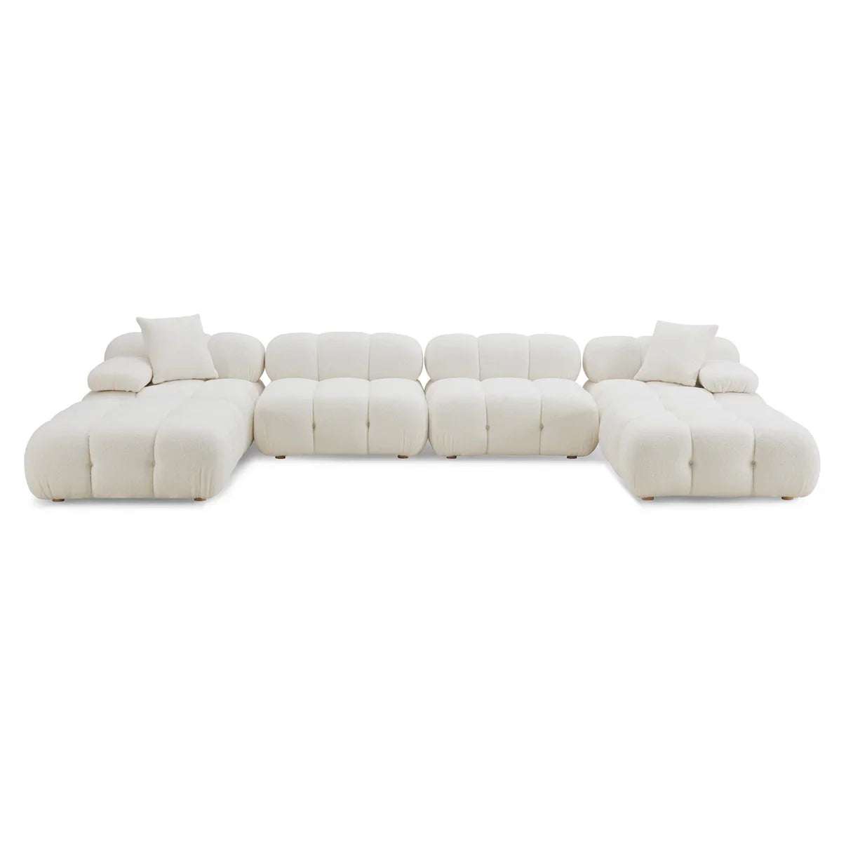 Luxury U-Shape Sectional Sofa in teddy| Calliope Collection