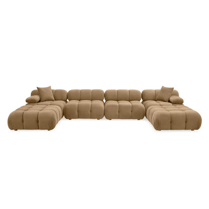 Luxury U-Shape Sectional Sofa in Velvet | Calliope Collection