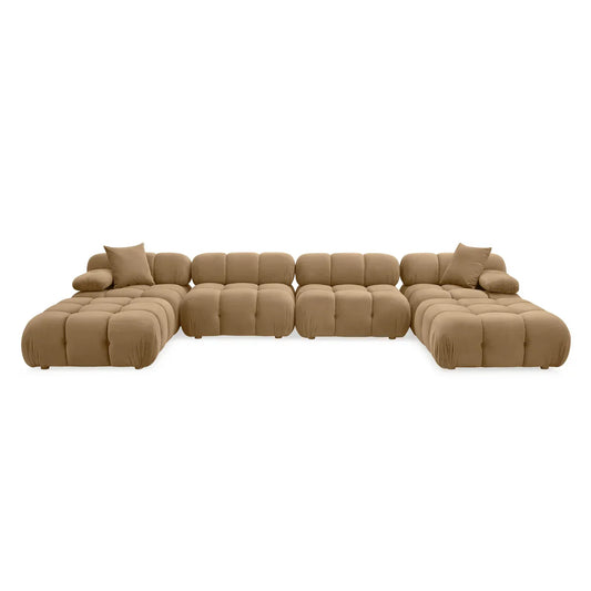 Luxury U-Shape Sectional Sofa in Velvet | Calliope Collection