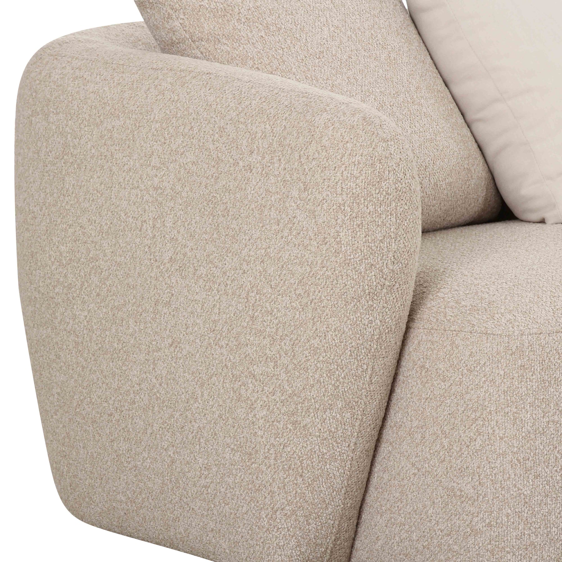 Sylvie 4-Piece Cream Performance Boucle Chaise Sectional
