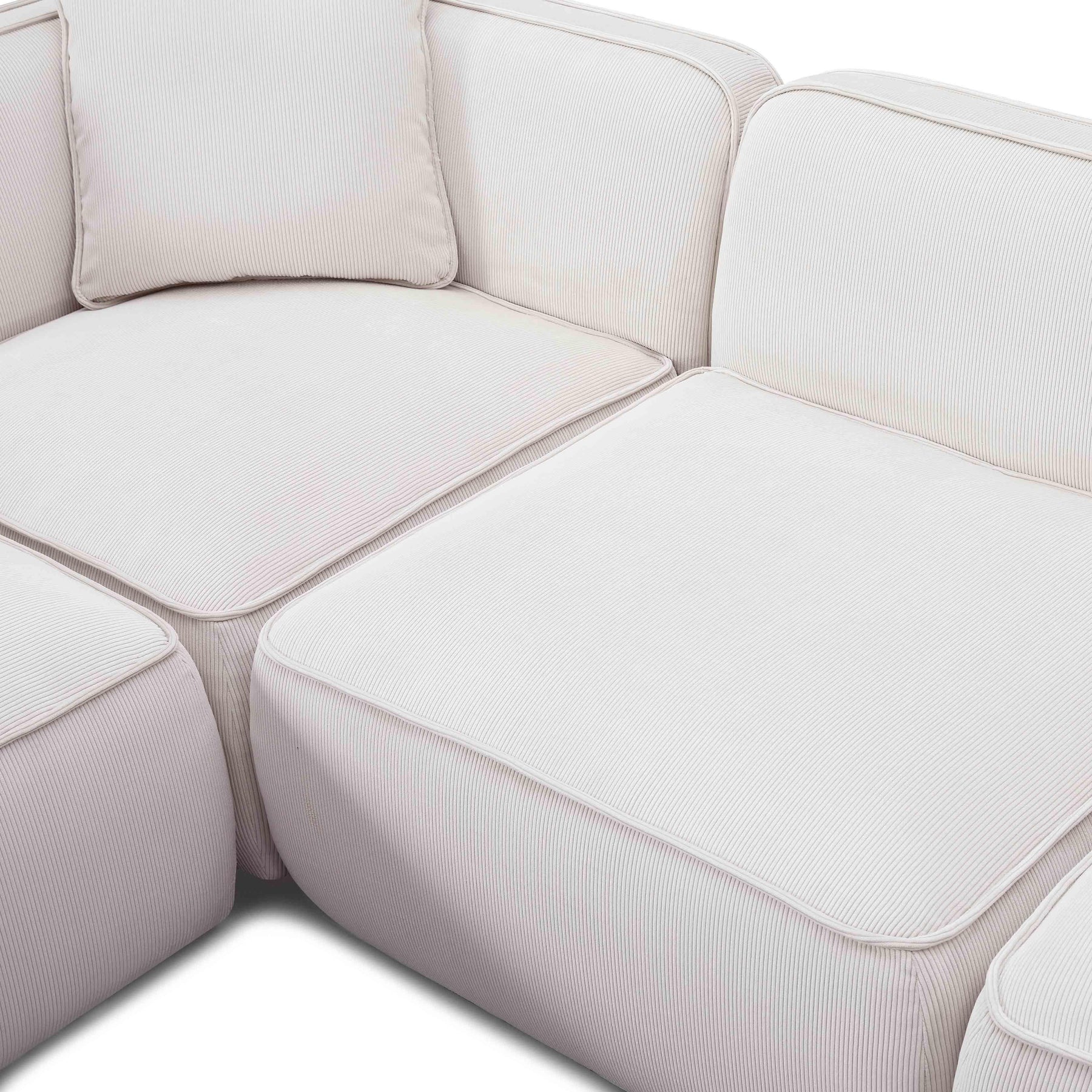 Travie 5-Piece Performance Corduroy Velvet Modular L-Sectional